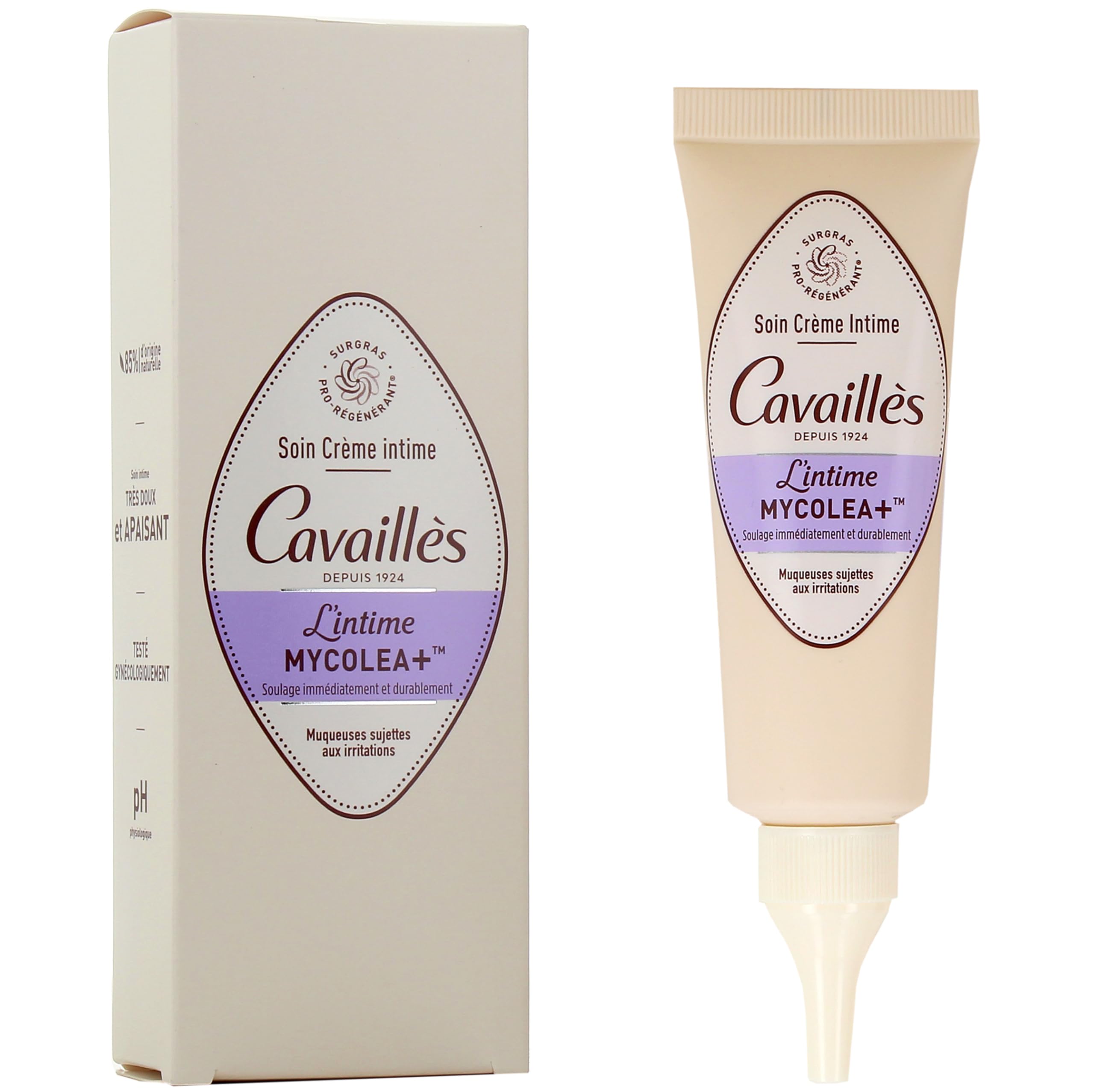 Rogé Cavaillès | Crème Intime Apaisante | Mycolea+ | Anti-Démangeaisons | Une Action Immédiate et Durable jusqu’à 24 heures | Soulage l’Irritation Intime | Formule Extra-Douce | Lot de 2x50mL