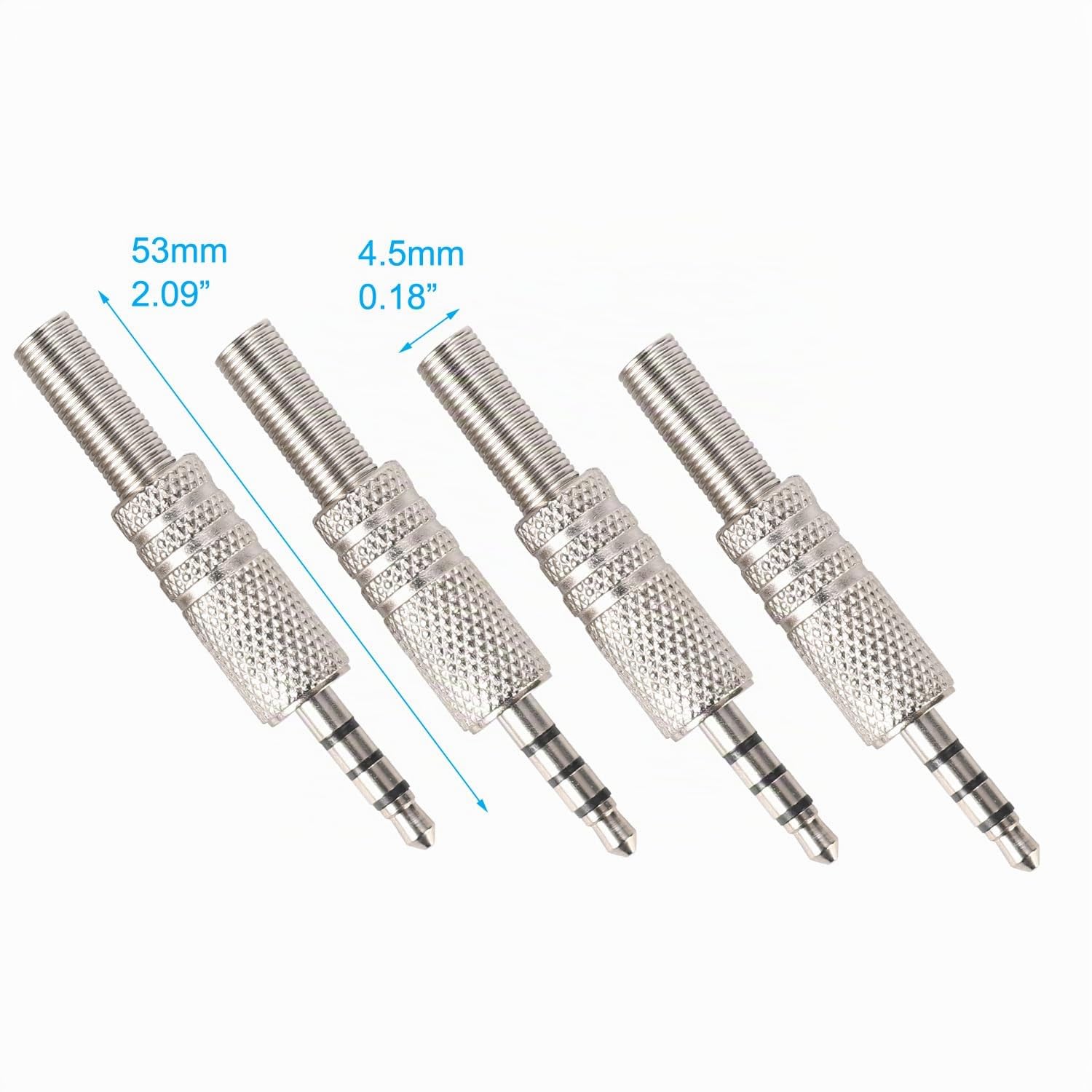 Keple Conector Jack De 3.5mm, Mono 90 Grados - Paquete De 5, Conector De Plástico De Reparación TS 2 Polos Macho Tipo Soldadura DIY Audio Cable Connector Keple Conector Jack De 3.5mm, Mono 90 Grados - Paquete De 5, Conector De Plástico De Reparación TS 2 Polos Macho Tipo Soldadura DIY Audio Cable Connector