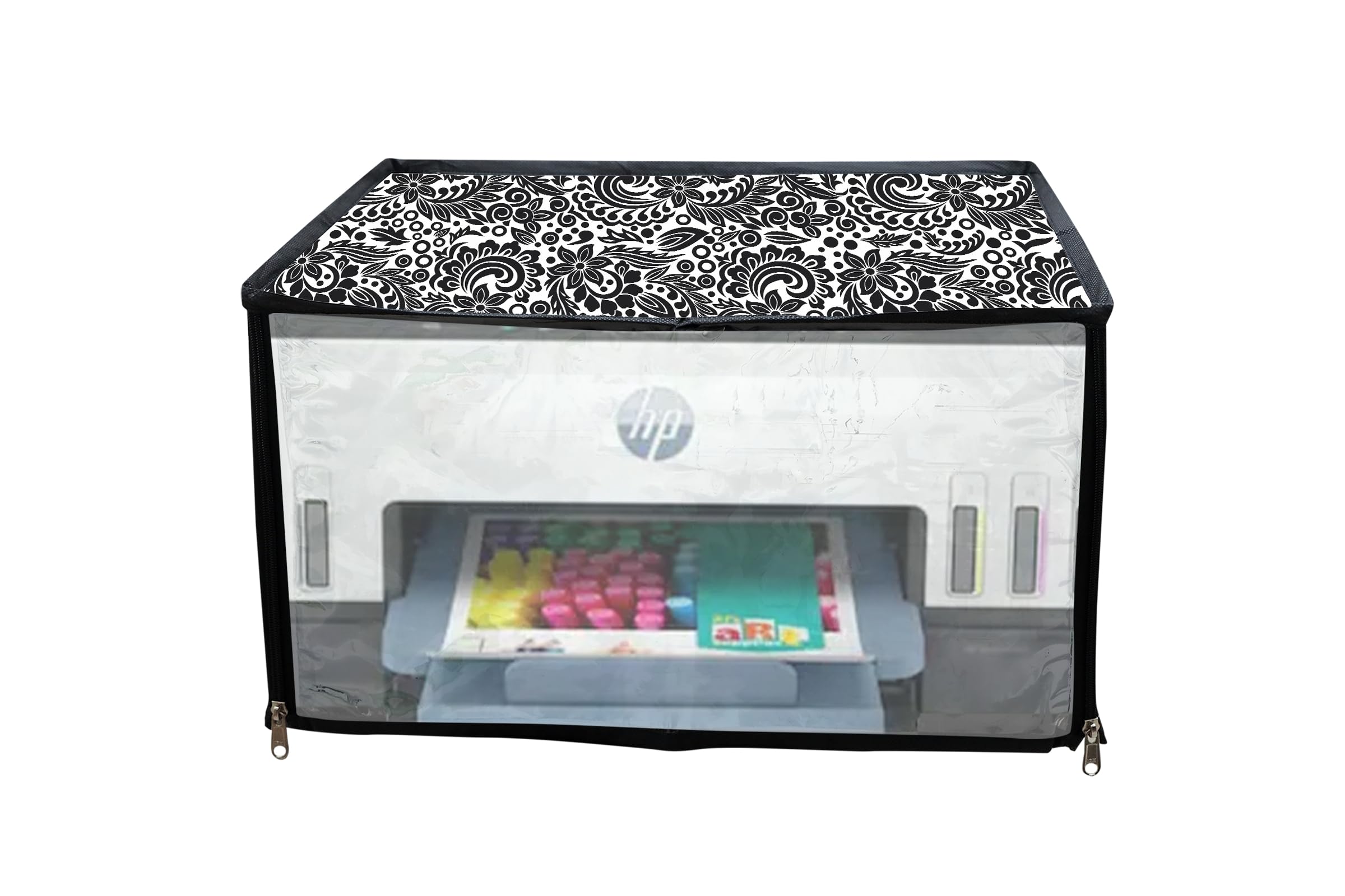 HomeStore-YEP Printer Cover for HP Smart Tank 675 Duplexer All-in-One Printer | Black Bail Fabric Dust Cover with Zipper | Durable Protection from Dust & Scratches-image-14