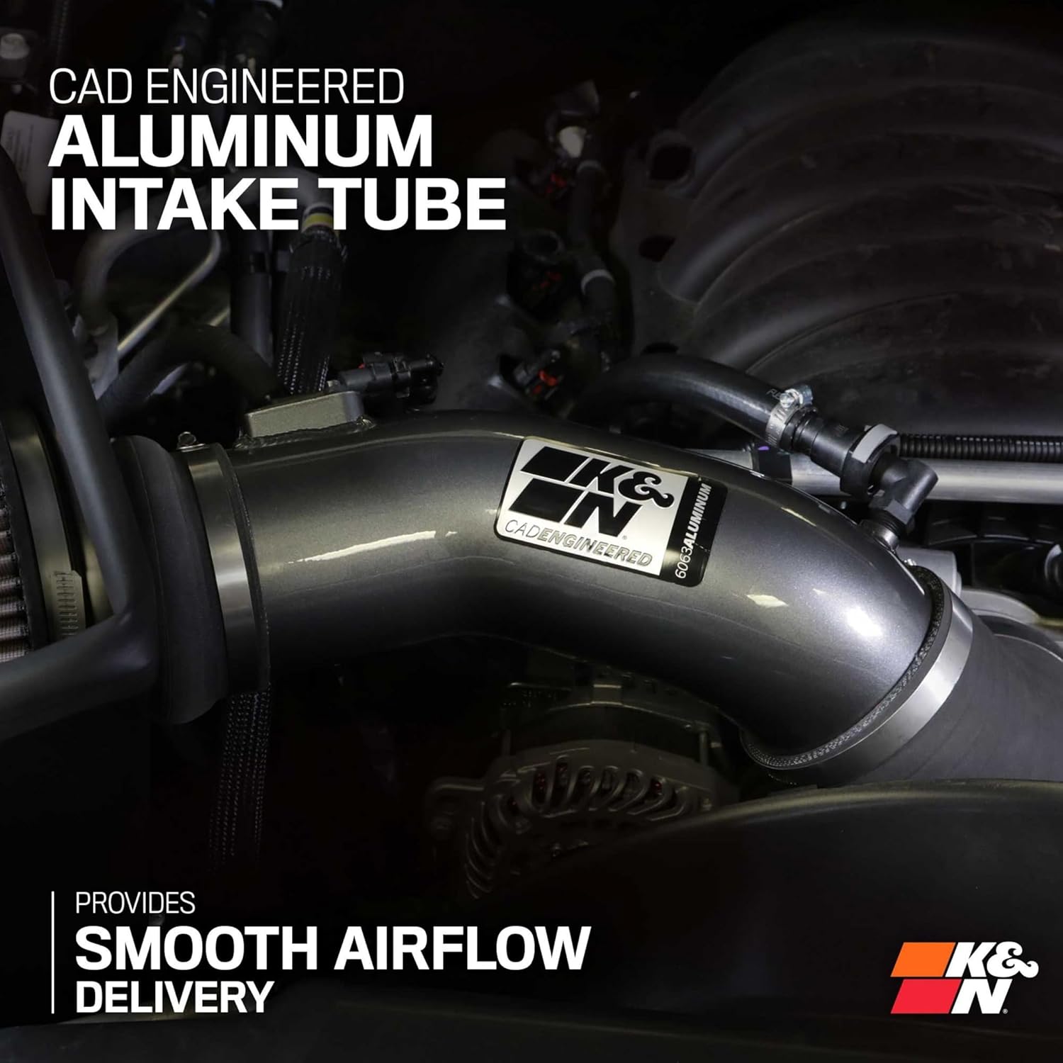 K&N Cold Air Intake System: High-Flow Air Filter, Increase Performance & Towing: Compatible with 2020-2024 Chevrolet/GMC: Silverado 2500 & 3500, Sierra 2500 & 3500, 77-3103KC
