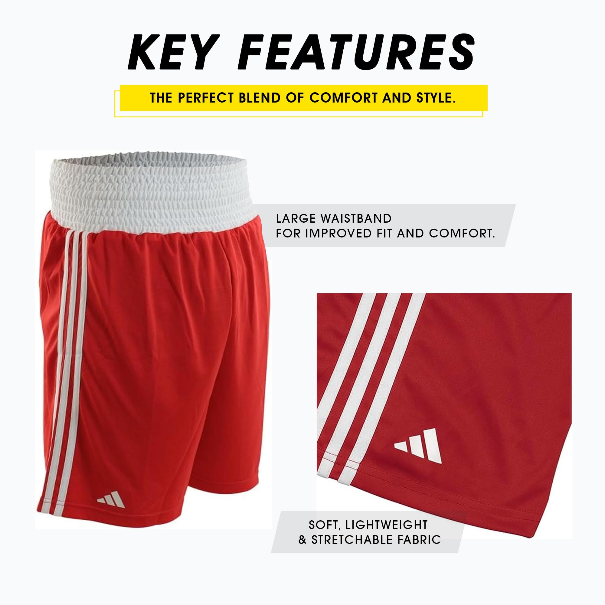 adidas Dziurkacz Podstawowy - adidas Męskie spodenki bokserskie, czerwone, S Mężczyźni