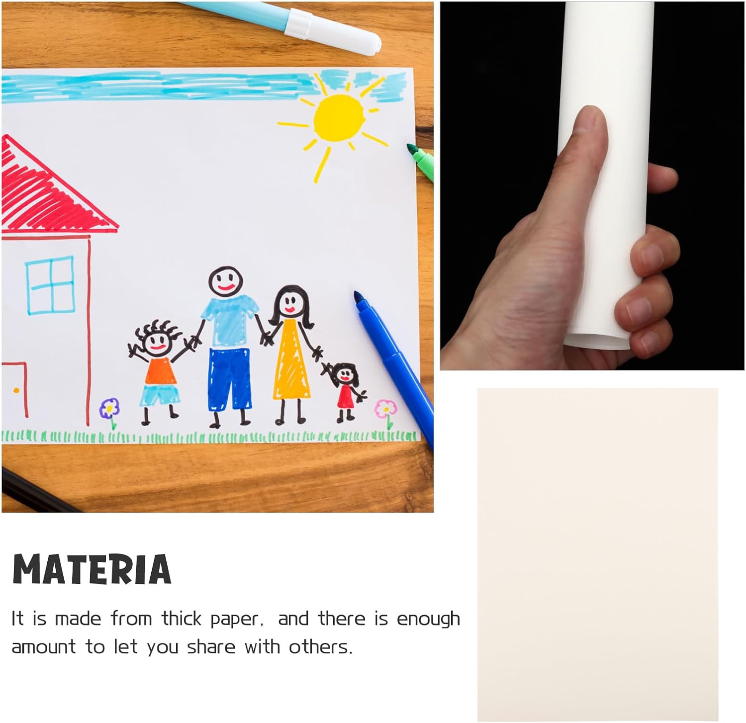 WOONEKY 50 Sheets Cold Pressed Watercolor Paper Art Supplies for Beginners DIY Crafts School Painting Mixed Mediums Resistant and High-Grade Drawing Paper