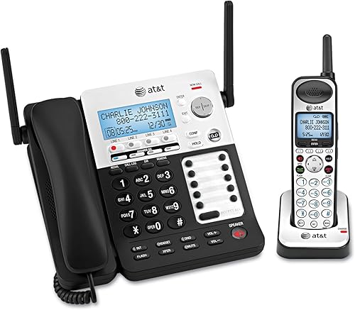 AT&T SB67138 Dect_6.0 Teléfono fijo de 1 auricular, negro