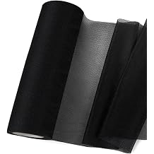 Tender Iron-on Embroidery Backing, 12 inch x 10 Yard Roll Embroidery Stitch Cover, Soft Touch Cloud Like Embroidery Cover Up Backing Fusible Light Weight Stabilizer by HAGBOU Black