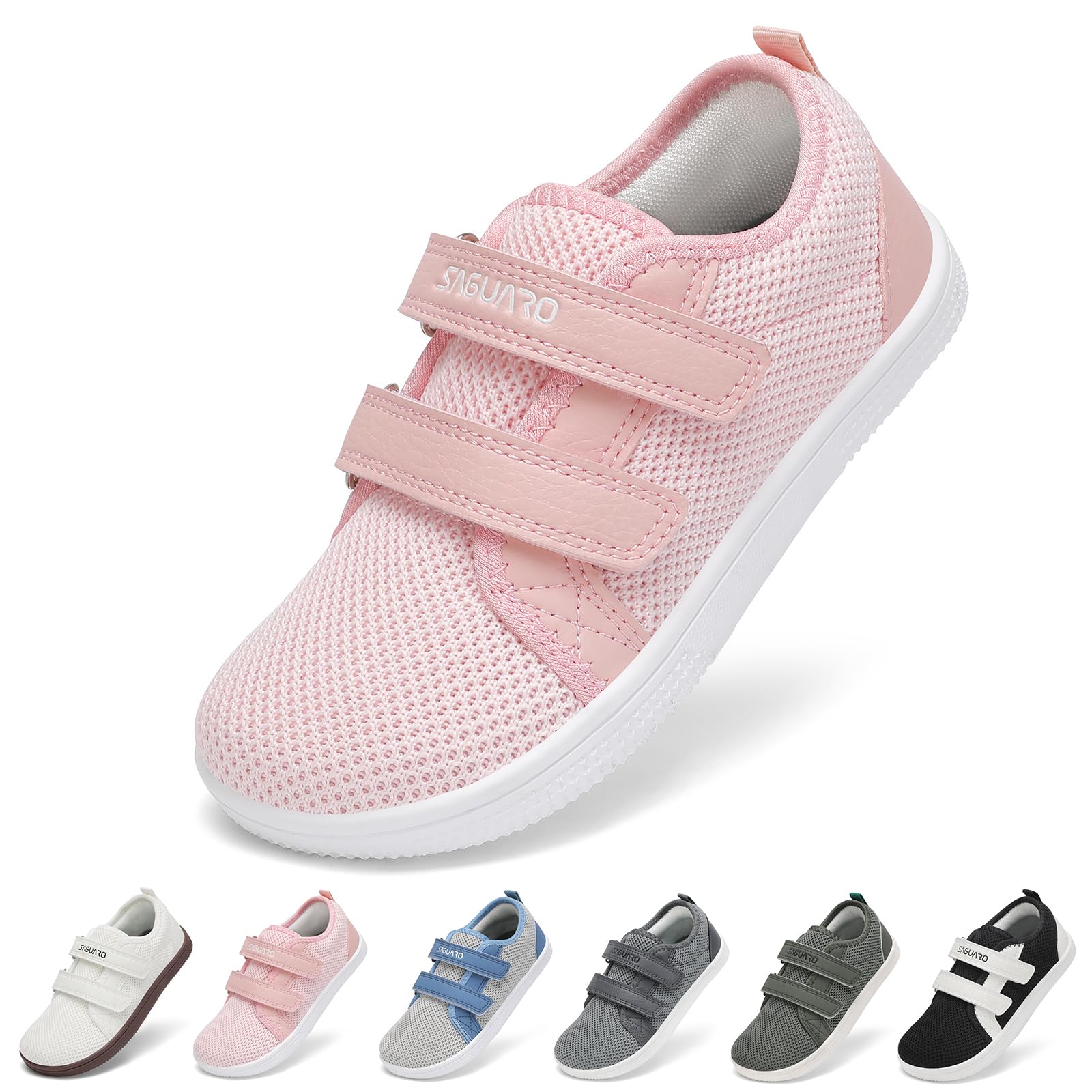 SAGUARO Scarpe Barefoot Bambini-Sneakers Minimaliste da Ginnastica,Punta Ampia e Spaziosa,Adatte alla Scuola,Uso Quotidiano e attività Outdoor,Gr.25-35