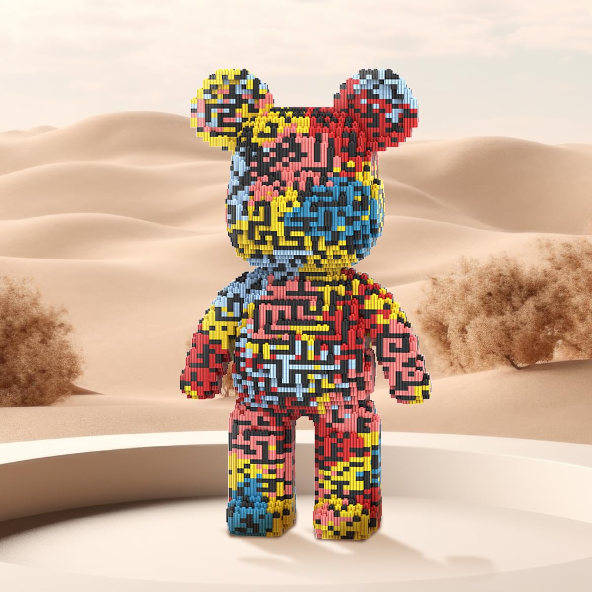 DAHONPA Maze Pattern Bear Micro Building Blocks Set (7250 Pieces), Bear Bricks Set Creative Home & Office Decor - Image 4