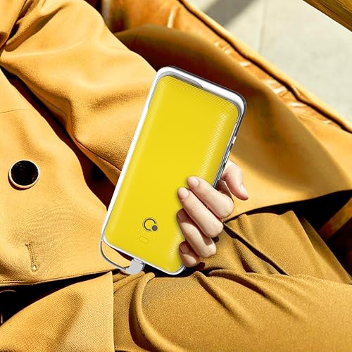 Miniatura 3 de Q Banco de energía de 10000 mAh, cargador portátil delgado, batería externa de 4 salidas con enchufe de pared de CA integrado, micro USB C, 3 cables