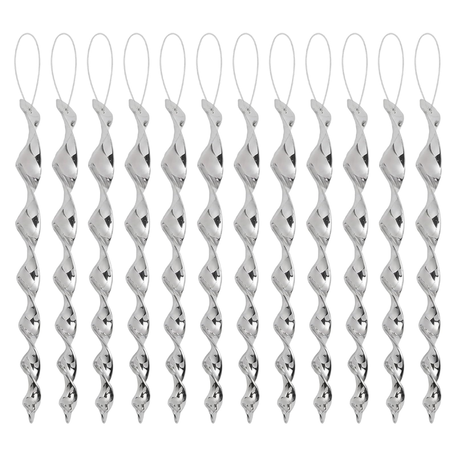 YFHUVB 12pcs Bird Scarers for Gardens, Bird Scarers For Gardens with Spiral Wind Rotation, Effective Pigeon Deterrent and Seagull Repellent Devices, Silver Bird Repellent Rods for Outdoor Use