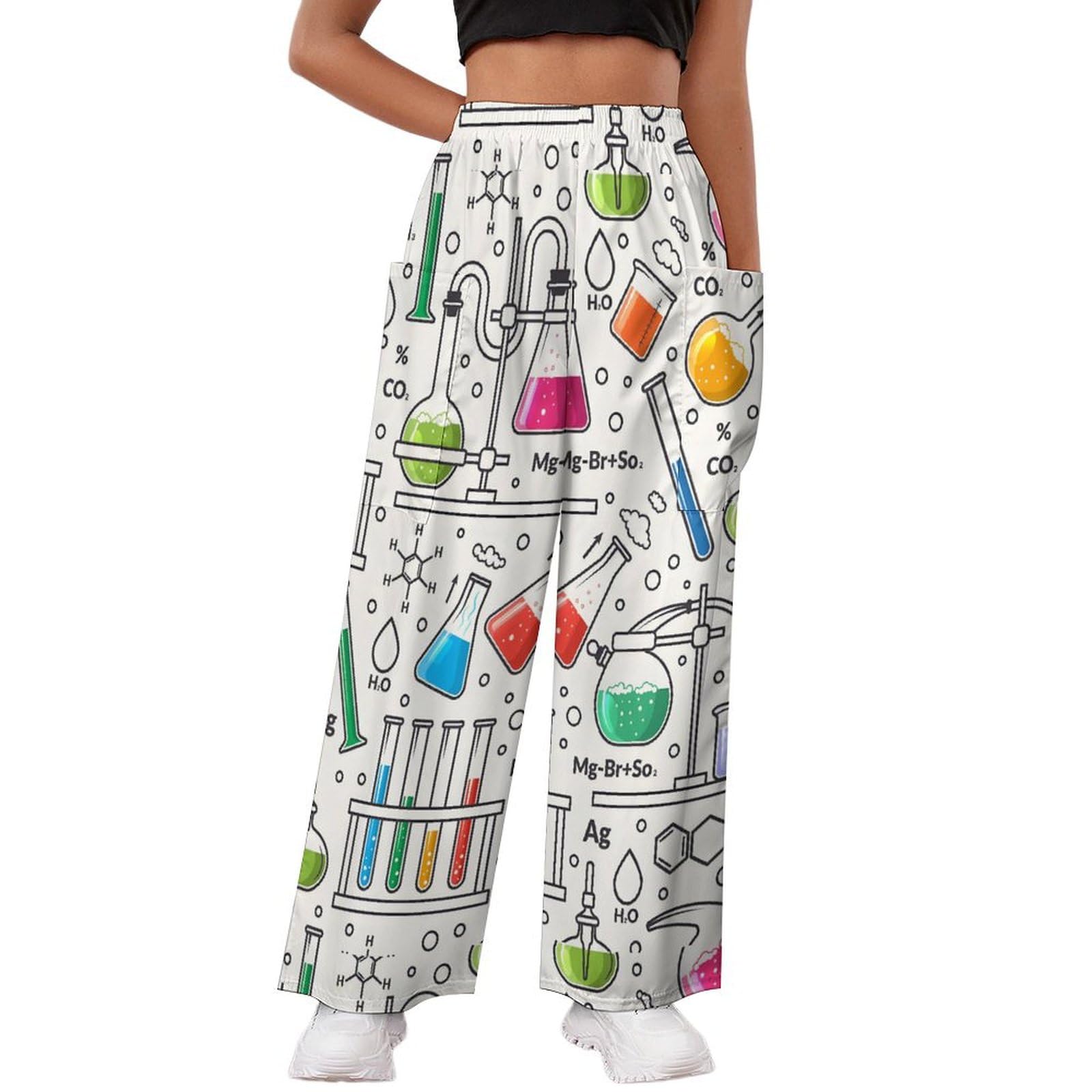 Loose Fit Casual Chemistry Science Pants for Women Comfy Style