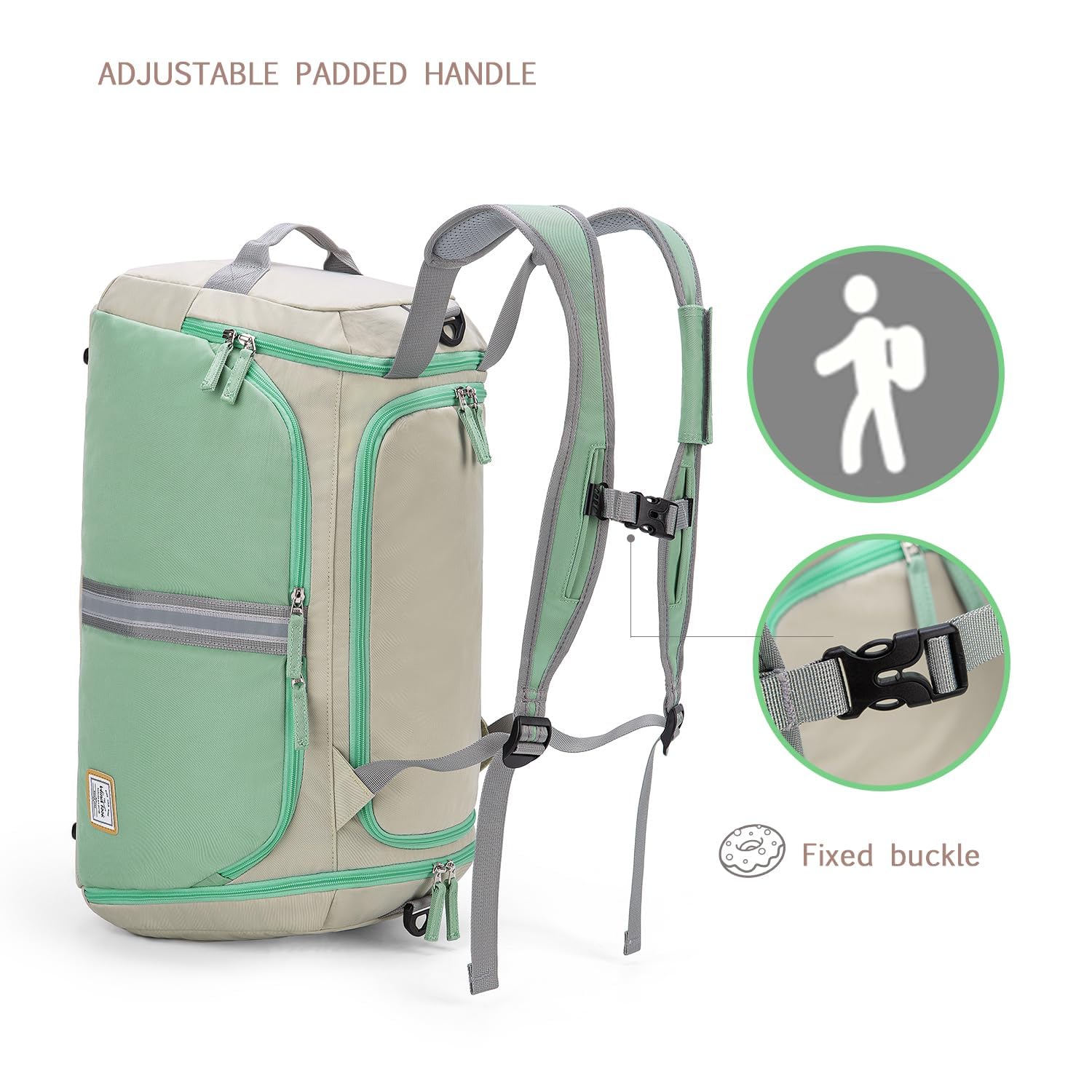 WindTook 40L Borsa Sportiva da Donna Zaino 2 in 1 Borsa da Fitness Borsa da Viaggio Borsa da Allenamento con Scomparto per Scarpe Borsone Borsa da Ballo Weekender Sport Fitness Yoga 53x27x27CM
