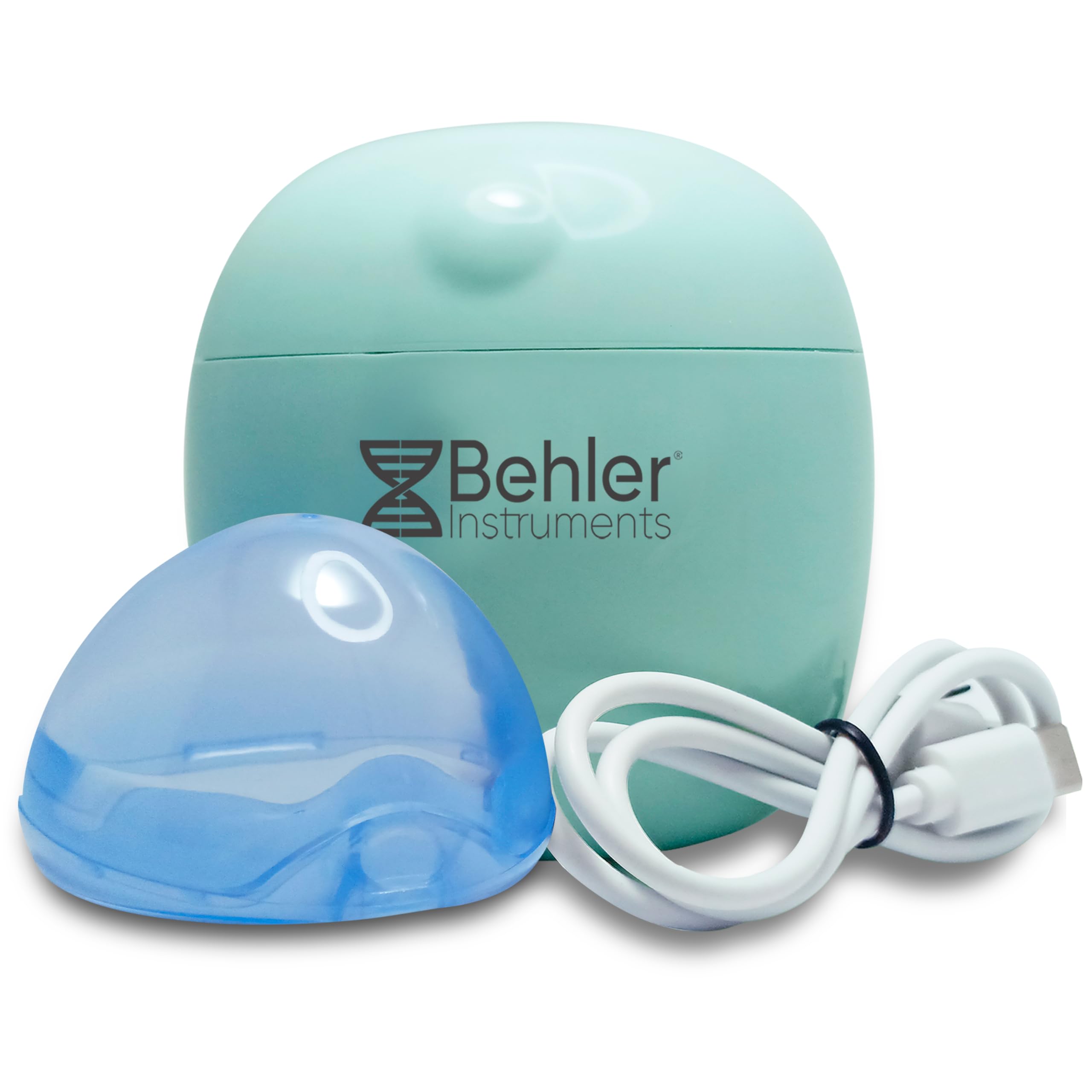 Sterilizzatore Ciuccio Portatile UVC-LED Behler – 99,99% Batteri Eliminati in 3 min, Box 8 cm Ricaricabile USB-C, Stand-by 180 gg, 2 LED, Laccio & Cavo Inclusi, ABS Sicuro per Neonati e Viaggio