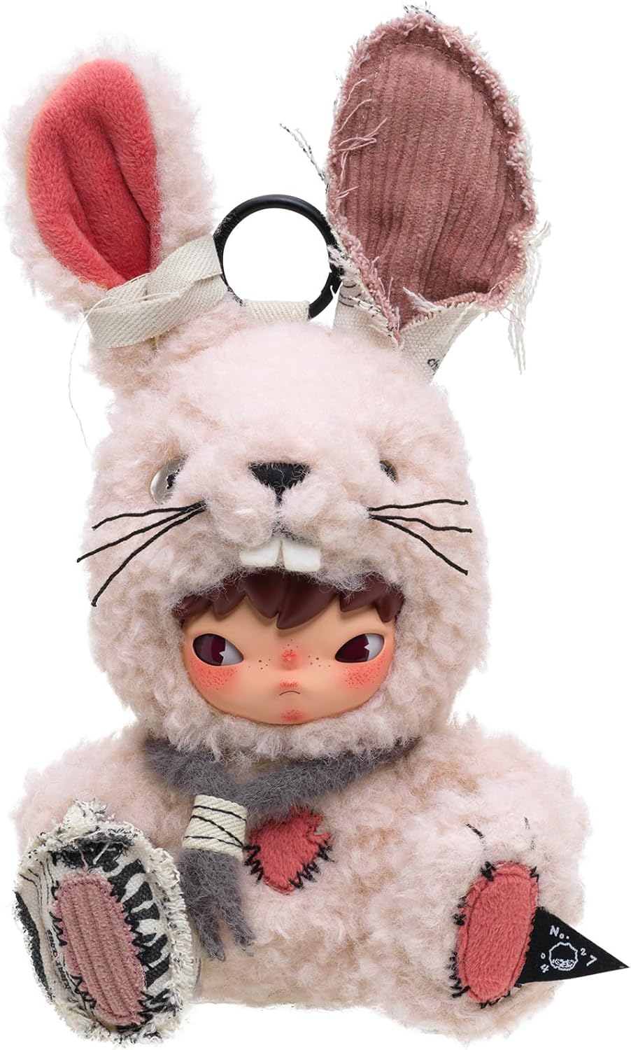 POP MART Hirono Little Hare Plush Doll Pendant, Hirono with Bunny Costume, Stuffed Animals, Stuffed Toy, Holiday Birthday Gift for Kids Adults