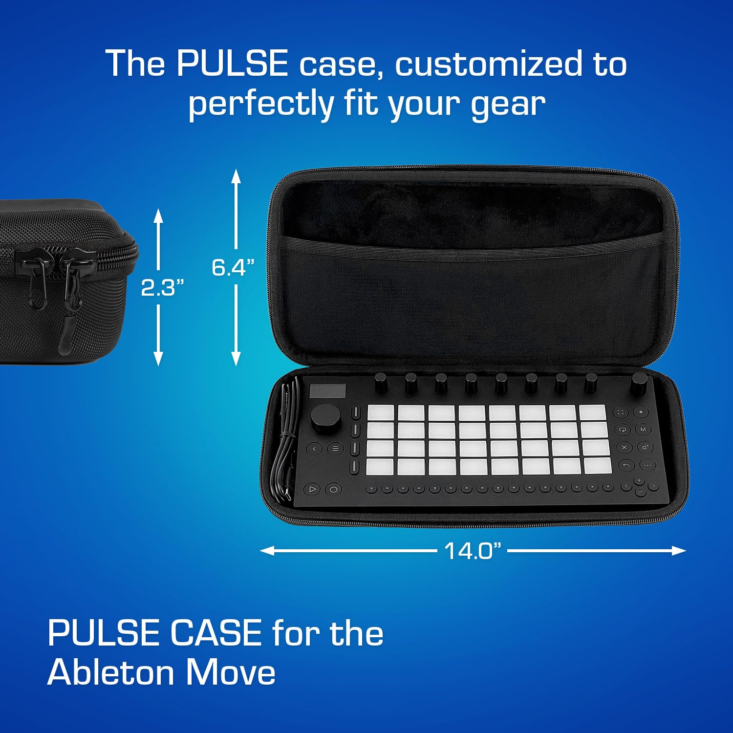 Analog Cases Ableton Move Case Étui Rigide Compact sur Mesure pour Voyage