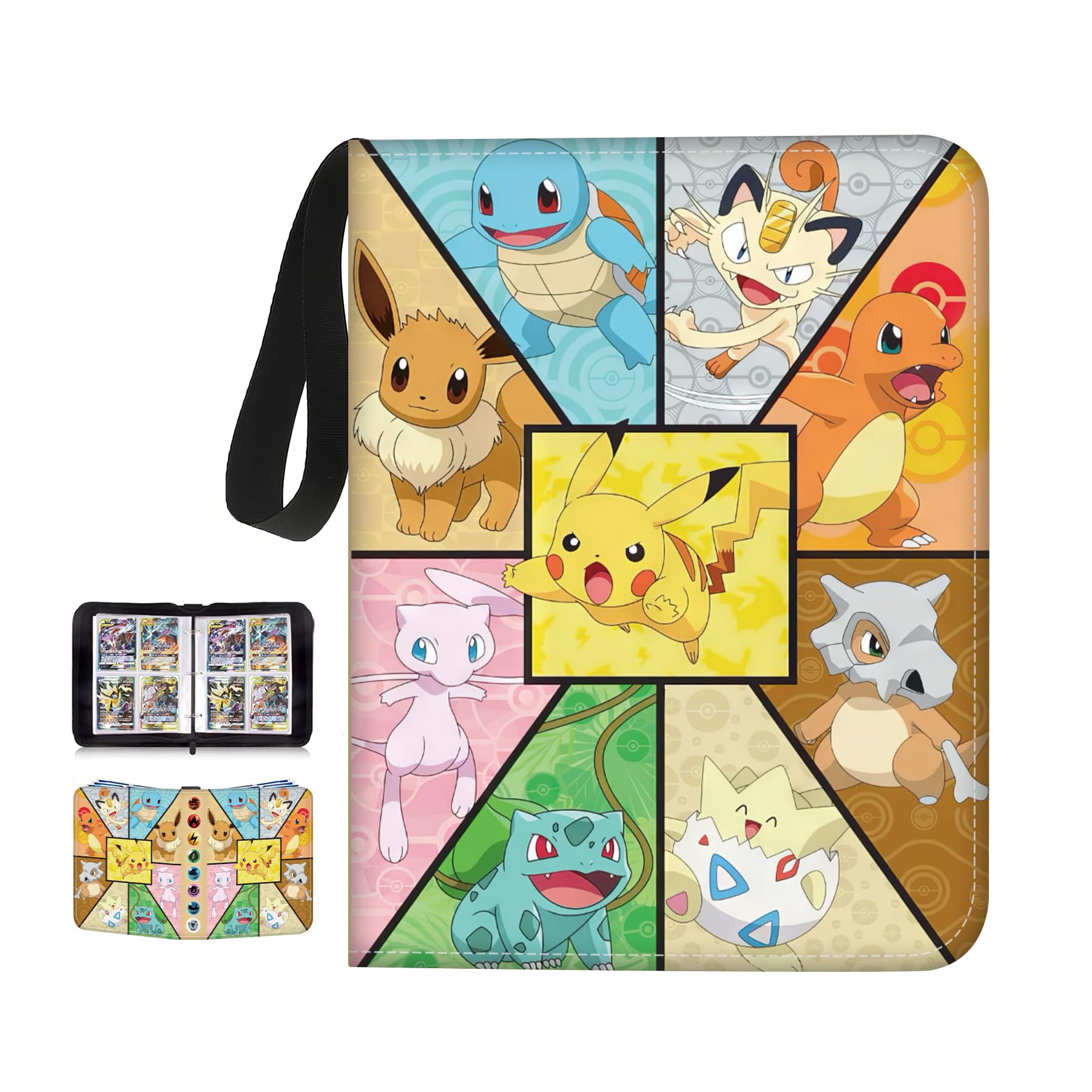 Trading Card Binder, 50 Pages 400 Cards Capacity 4 Pocket Card Binder