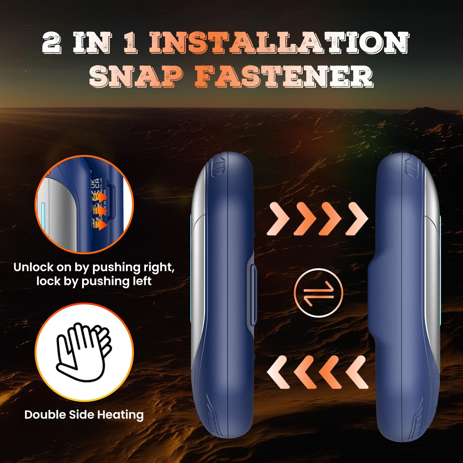 Scaldamani Elettrico Ricaricabile 2 In 1 - 6000mAh, 3 Temperature, Portatile Per Sci, Ufficio, Regalo - Foto 8