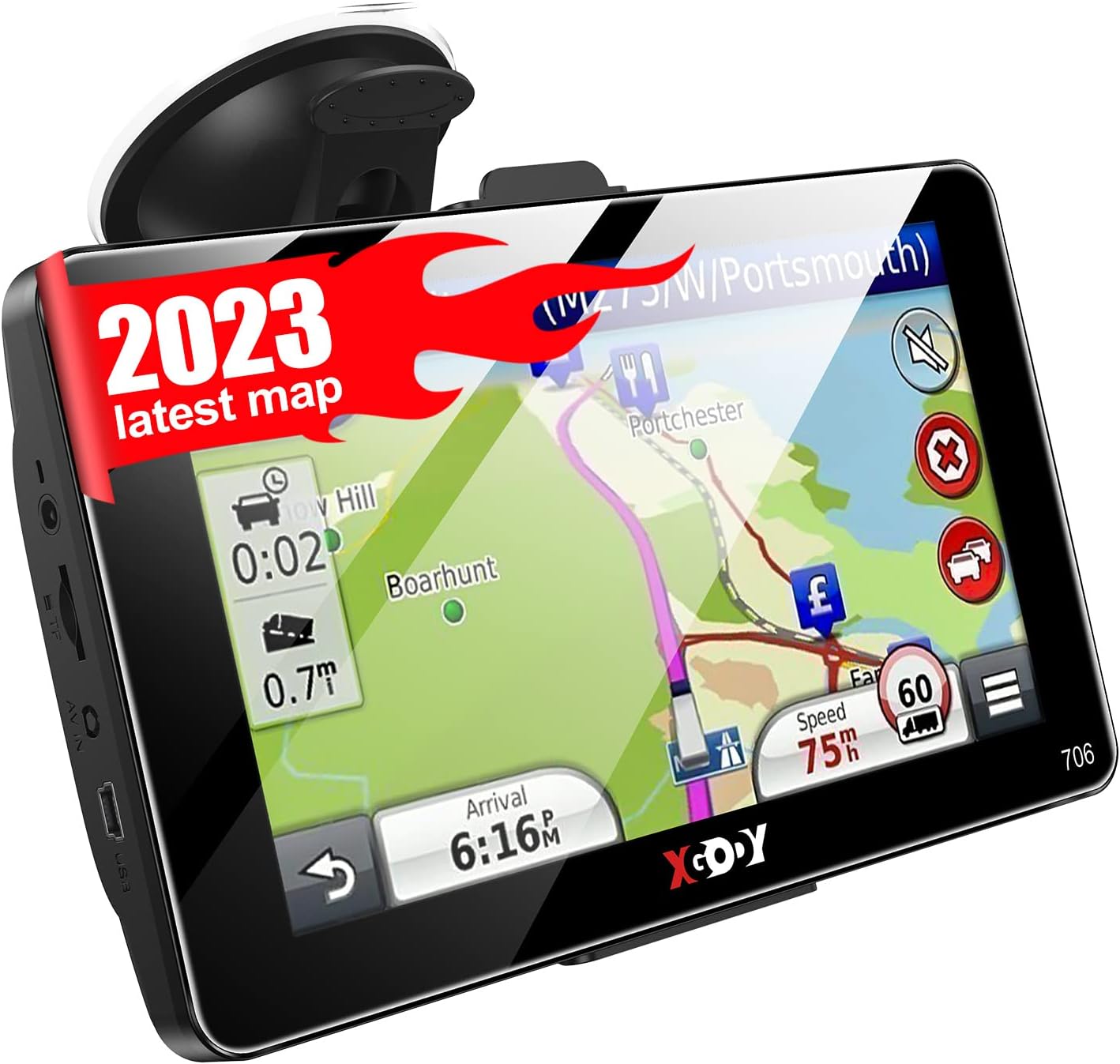 2023 GPS Navigation for car 2.5D Screen 7 inch car GPS for