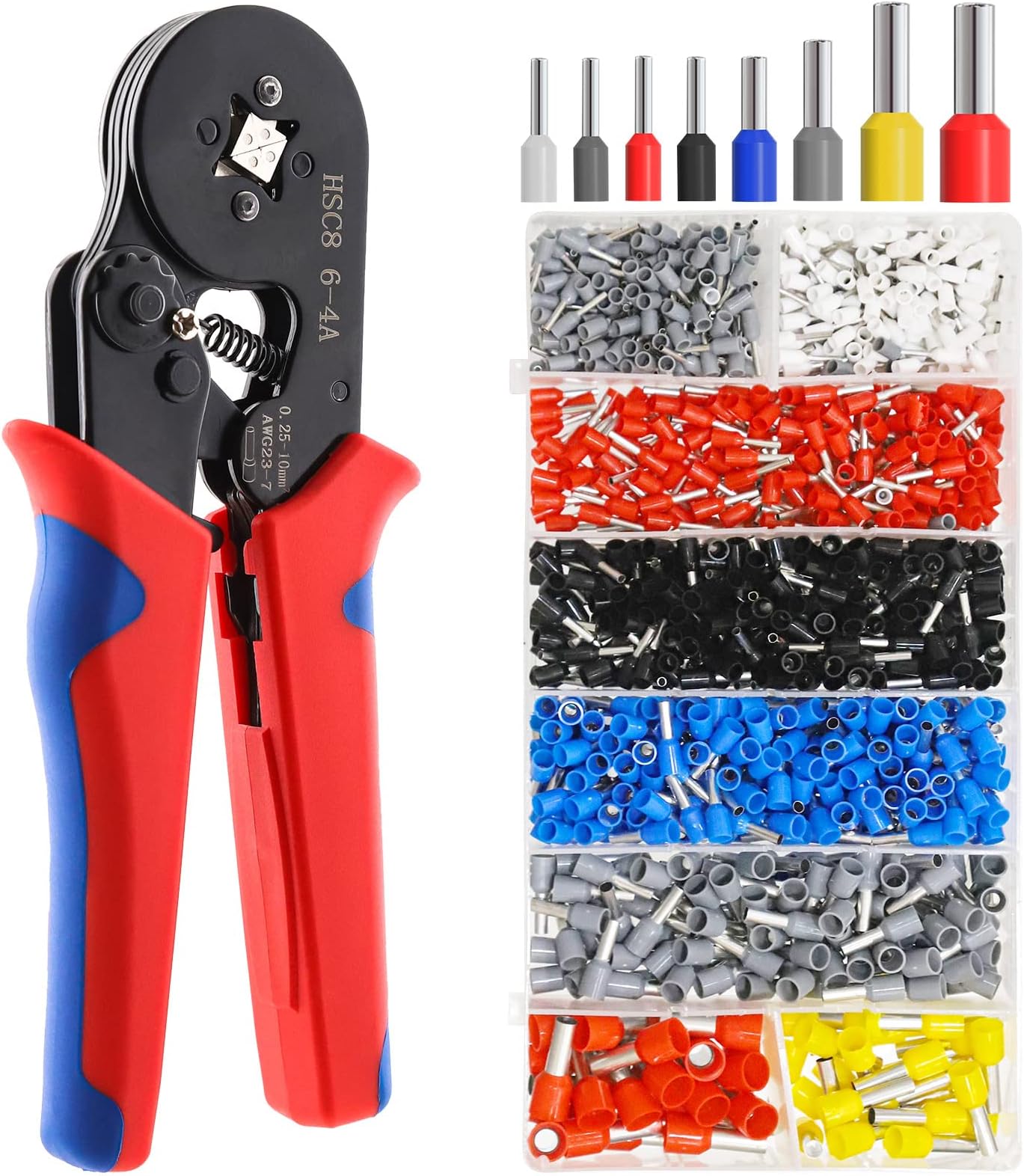 Unisoliertes Aderendhülsen-Set,1000 Stück Sortiment,12 Arten Von 8-22Awg Drahtende Kupfer-Crimp Pin Endklemmenverbinder Für Kabel Elektrische Gruppe Splice(0.5/0.75/1/1.5/2.5/4/6/10mm² Unisoliertes Aderendhülsen-Set,1000 Stück Sortiment,12 Arten Von 8-22Awg Drahtende Kupfer-Crimp Pin Endklemmenverbinder Für Kabel Elektrische Gruppe Splice(0.5/0.75/1/1.5/2.5/4/6/10mm²
