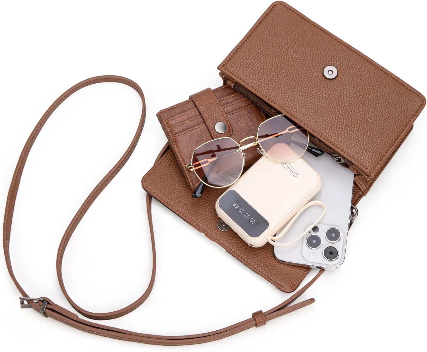 Wrangler Small Crossbody Wallet Purses RFID Trendy Purses for Women with Adjustable Straps
