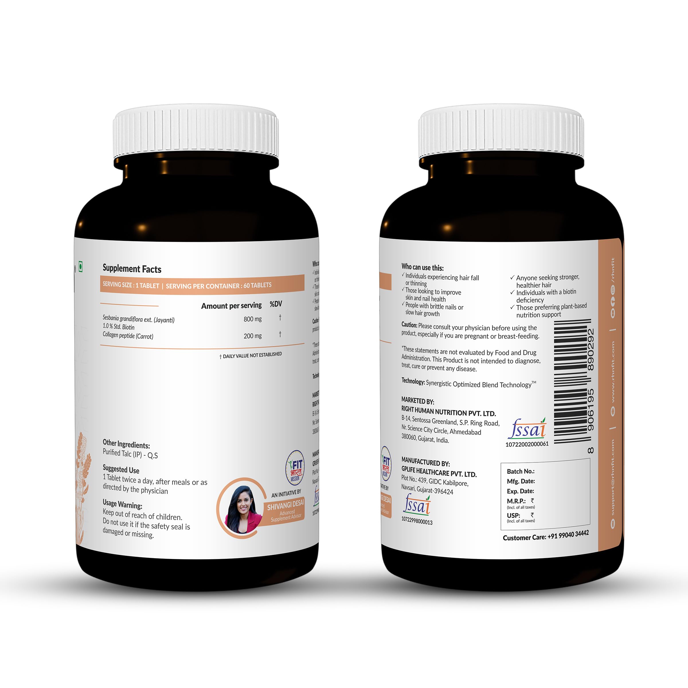 SATVAM Advance Biotin Supplement - 60 Vegetarian Tablets for Healthy Hair Growth, Strengthens Hair Follicles, Reduces Hair Fall & Promotes Lustrous, Nourished Hair — Amazon image 4
