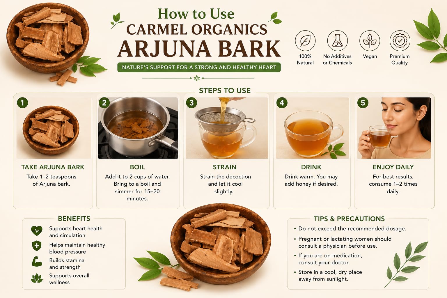 CARMEL ORGANICS Arjun ki Chaal 350 g Raw 2