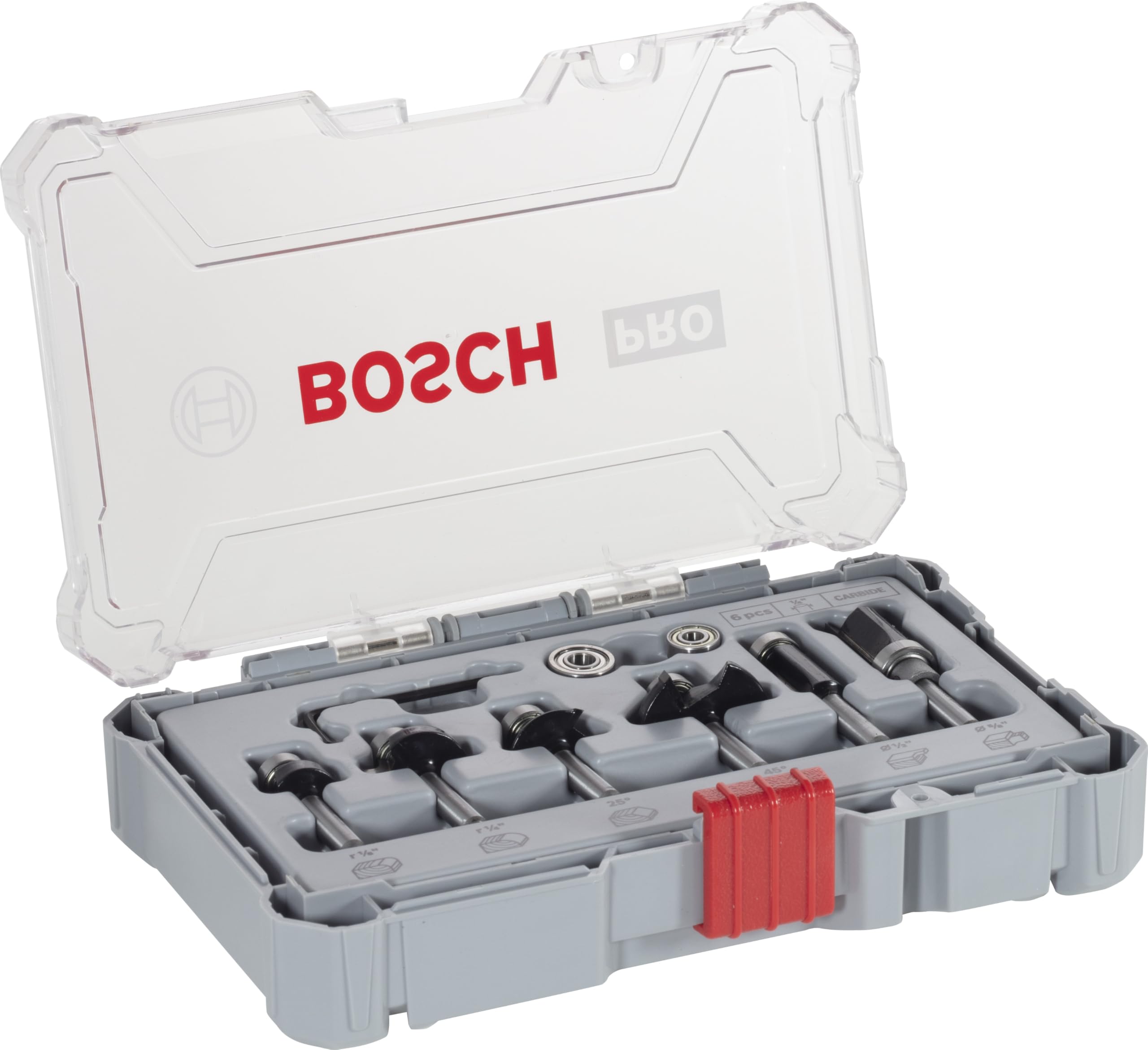 Bosch Professional 6tlg. Rand- und Kantenfräser Set (für Holz, für
