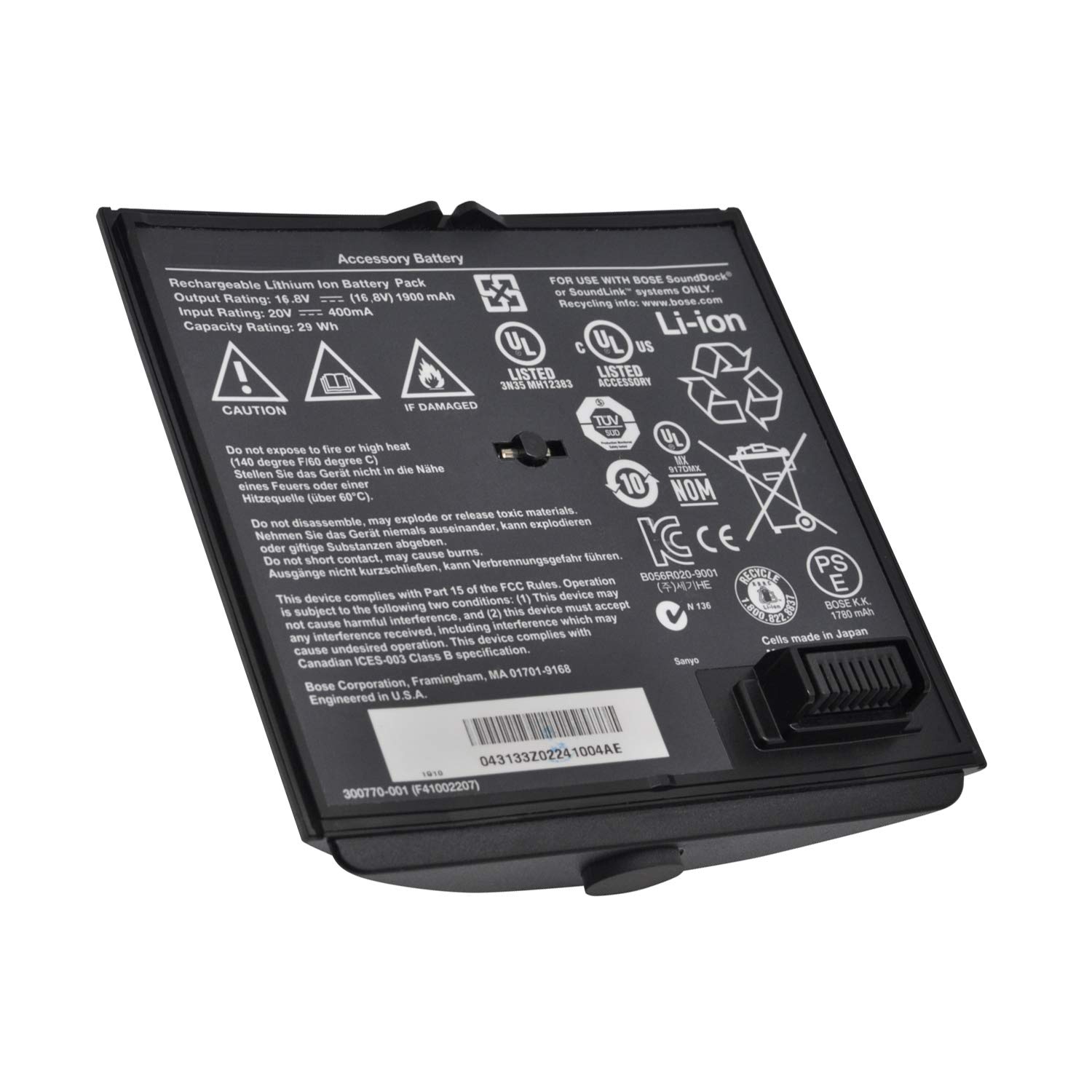 DGTEC 300770-001 Black Battery Replacement for Bose Sounddock