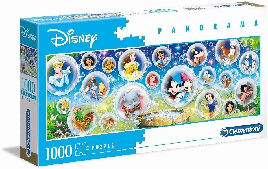 Clementoni - 39515 - Disney Panorama Collection - Disney Classic - 1000 Pieces - Made in Italy - Jigsaw Puzzles for Adult