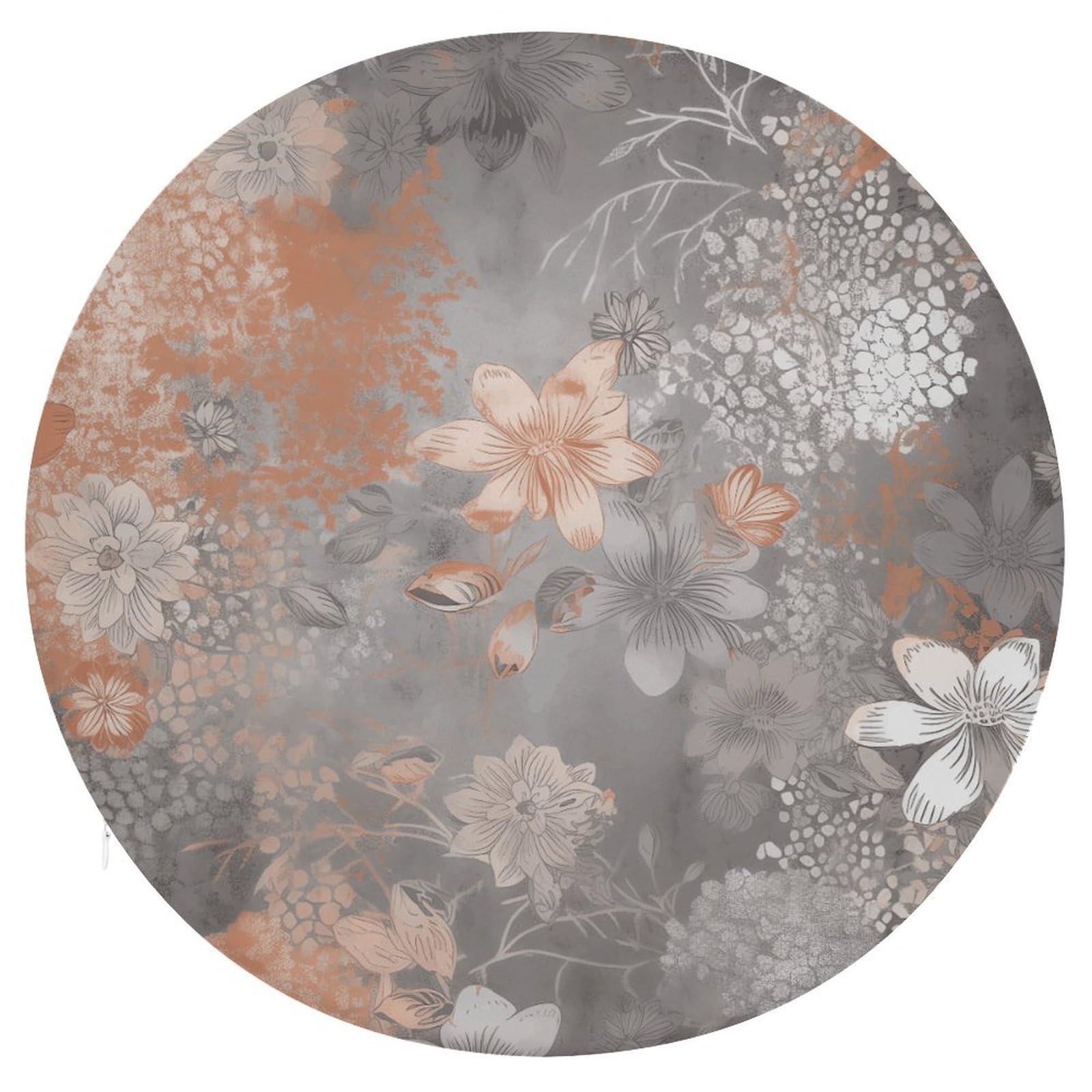 Wsoihfec Style Modern Floral Pattern Seat Cushion Round Chair Pad