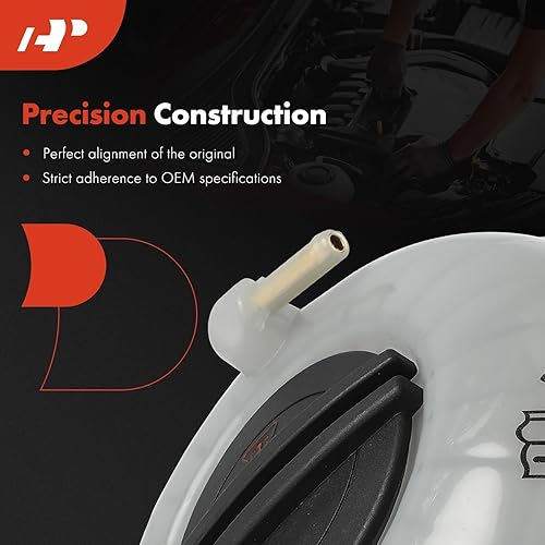Miniatura 4 de A-Premium Tanque de depósito de recuperación de desbordamiento de refrigerante del motor [con tapa y sensor] compatible con Audi A3, S3 y Volkswagen