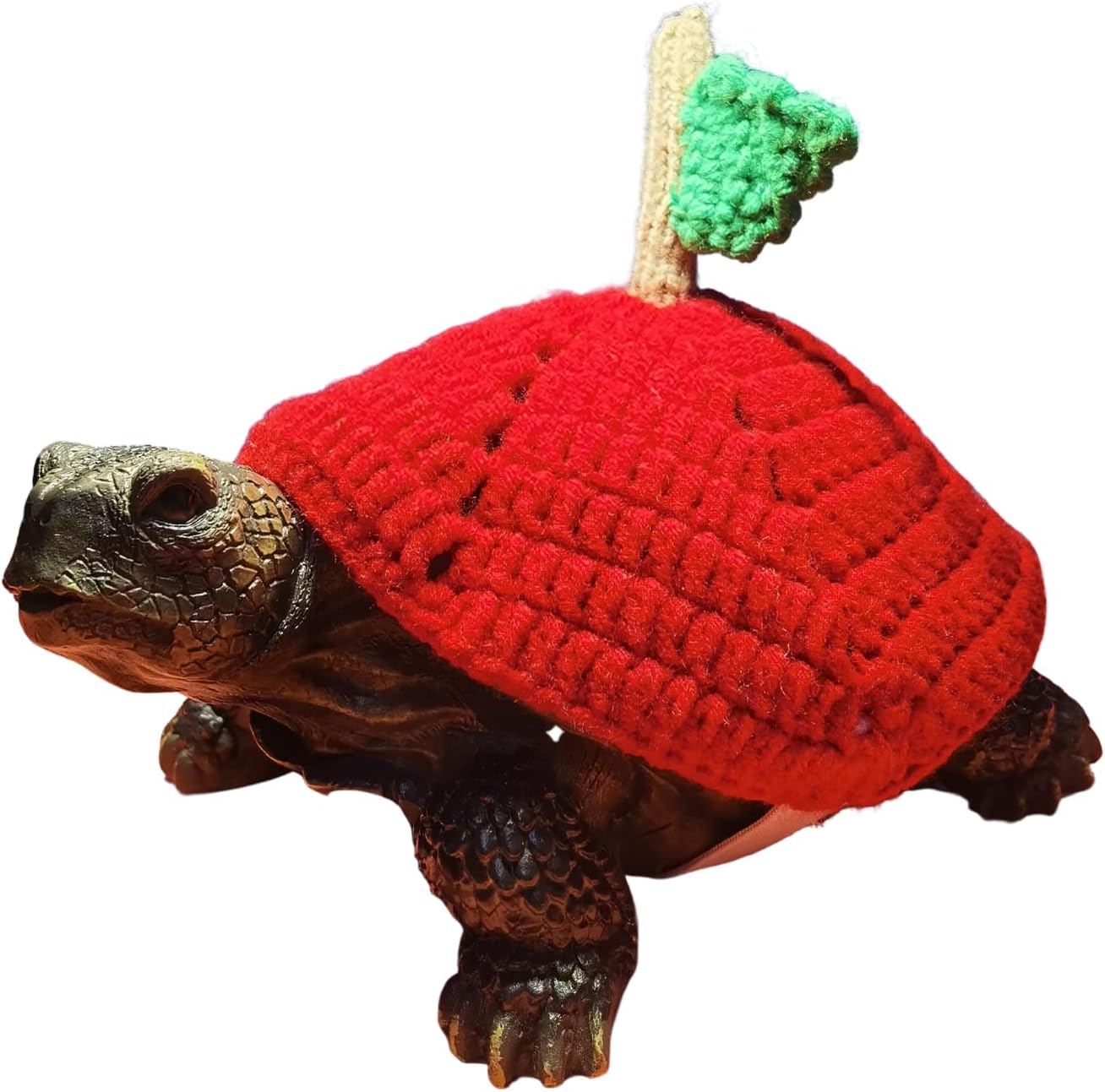 Custom Sweater for Turtle Pure Handmade Tortoise Sweater Small Animal Sweater with Adjustable Strap Halloween Cosplay Costume for Pet Tortoise Turtle (50-60cm,Apple)