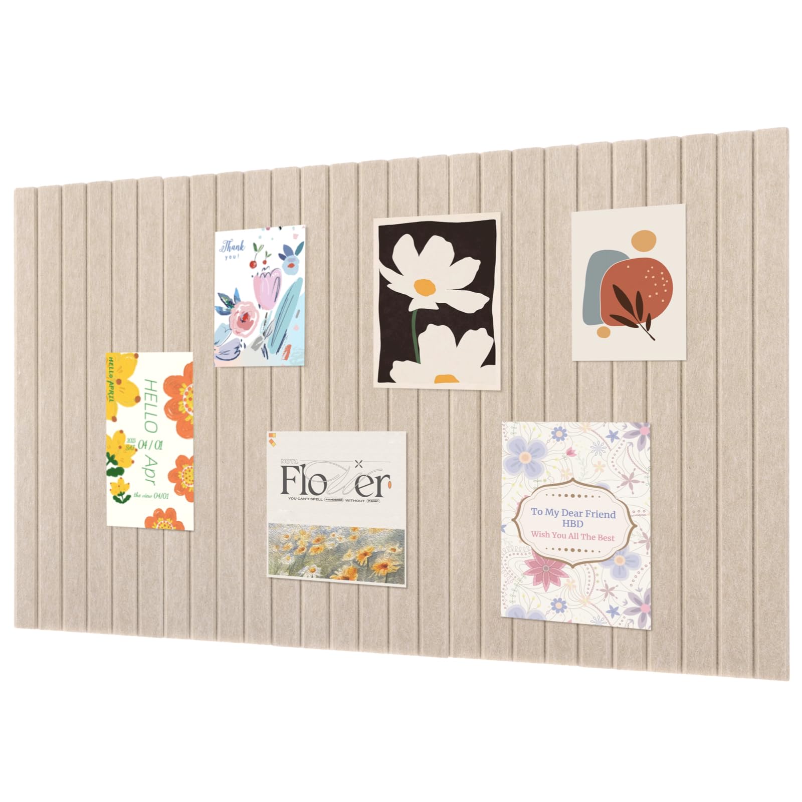 6 Pcs Felt Bulletin Boards, 30 x 30 cm, Wall Tiles Display Board with Self-Adhesive Back, Easy to Install, Decorative Pin Board, Vision Board Kit for Home, Office, Camel