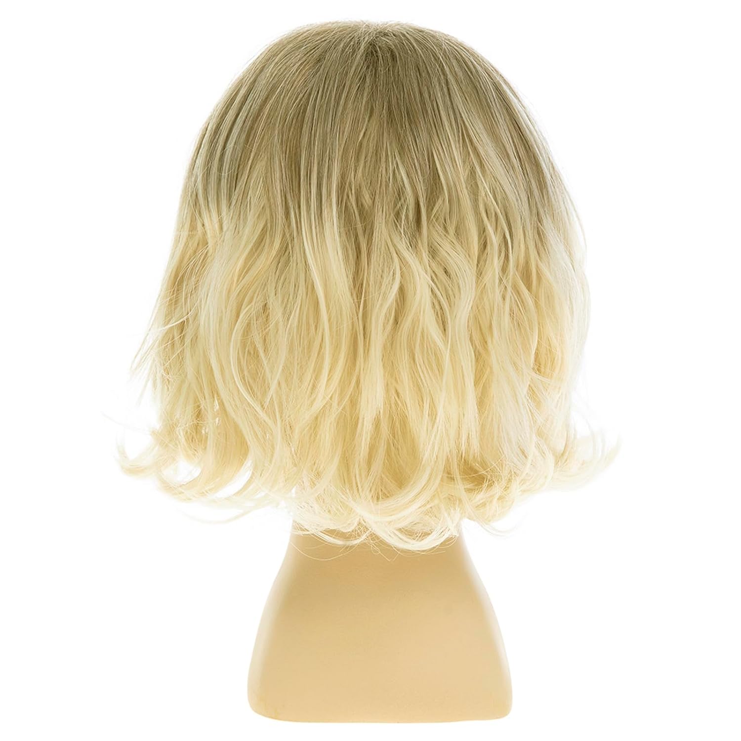 Short Wavy Blonde Kids Wig Synthetic Girls Bob Wig with Bangs Child Cosplay Costume Party Use - Image 5