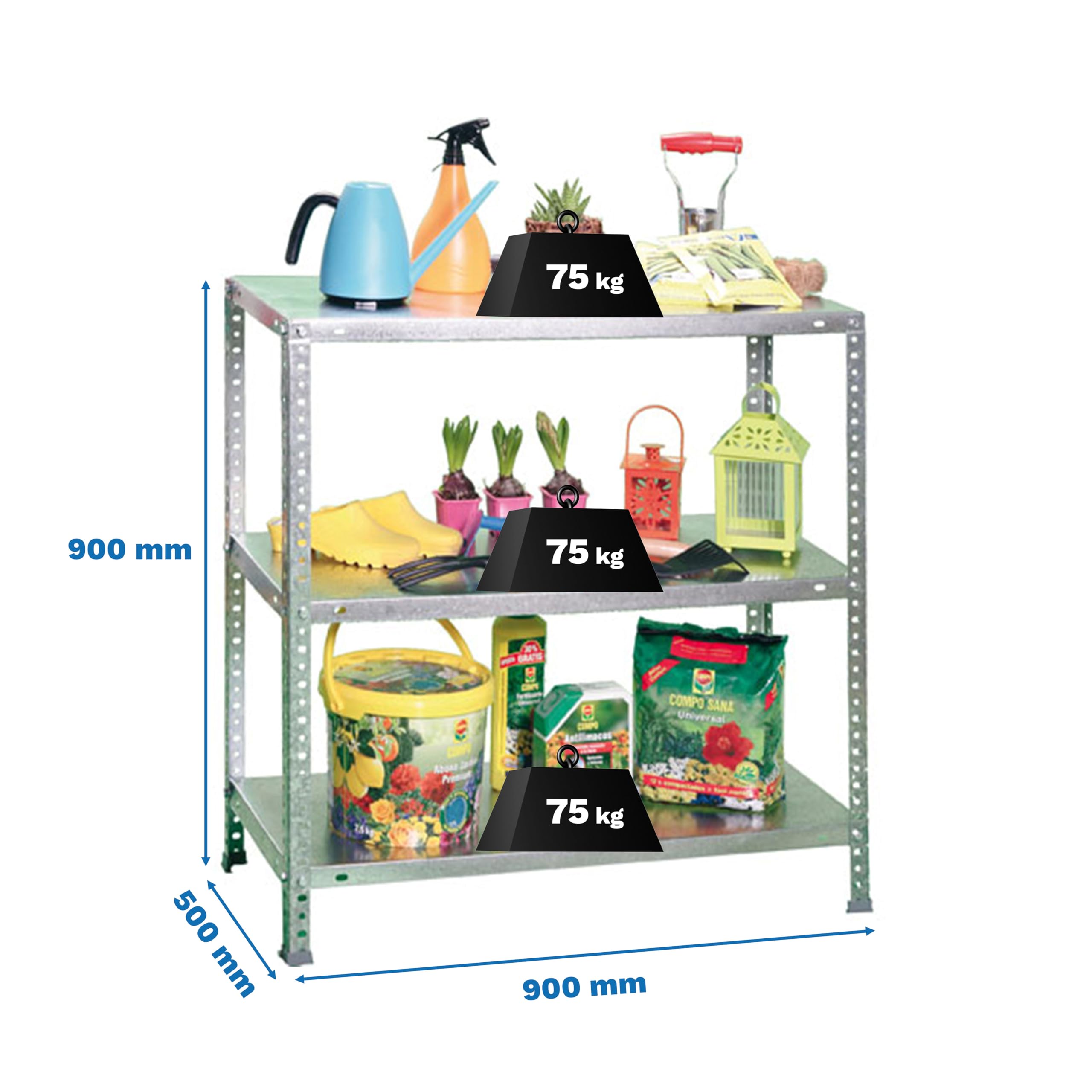 Simon Rack Metallregal 900x900x500 mm - Advantage