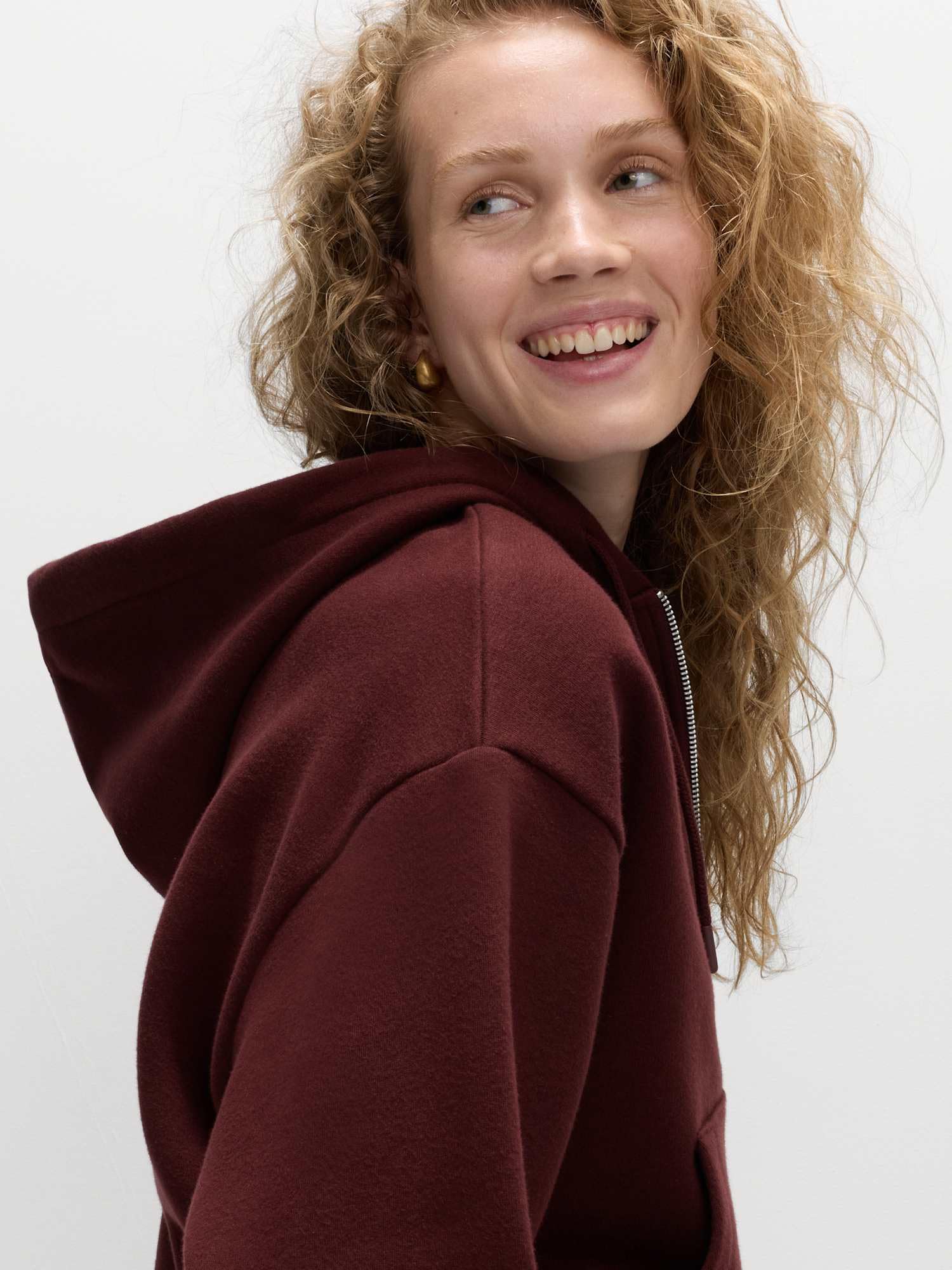 Marks & Spencer Sudadera con Cremallera y Capucha con Alto Contenido en Algodón para Mujer, Ajuste Normal, Acabado Afelpado