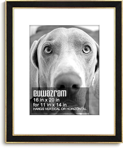 Miniatura 20 de Marco de gamuza de 10 x 13 pulgadas, marco individual, elegante marco verde de 10 x 13 pulgadas con paspartú para fotos de 8.5 x 11 pulgadas, para