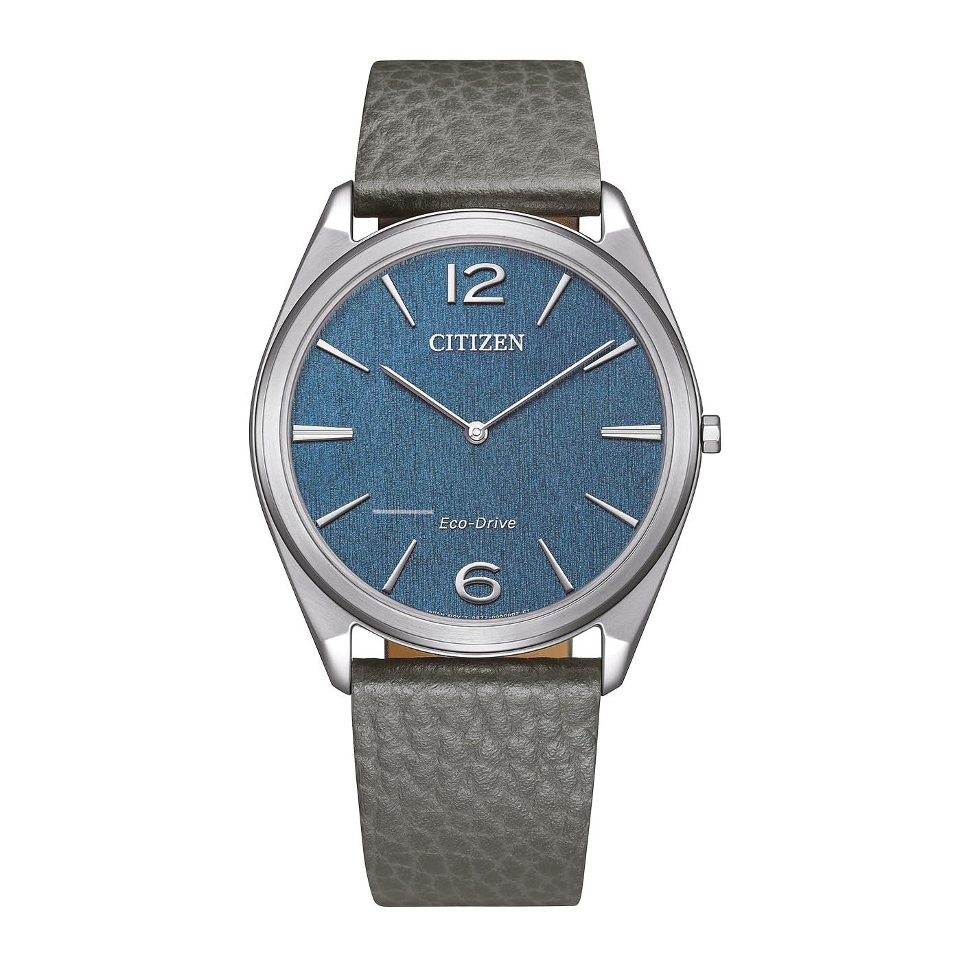 Citizen Herrenuhr Suratto AR3120-24L, Solar, Edelstahl, Blau, Lederarmband
