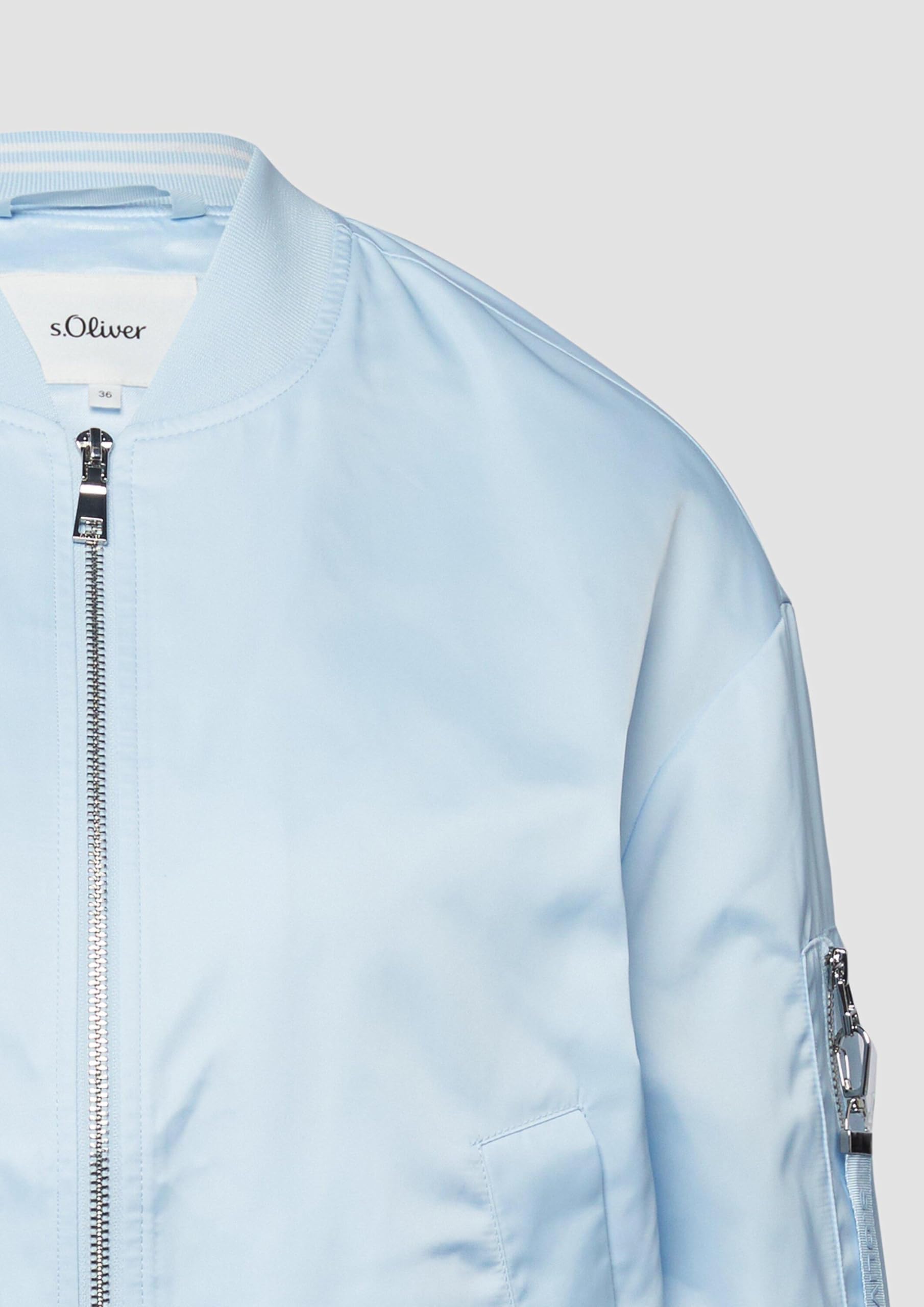 s.Oliver Satin-Blouson mit Bomberkragen