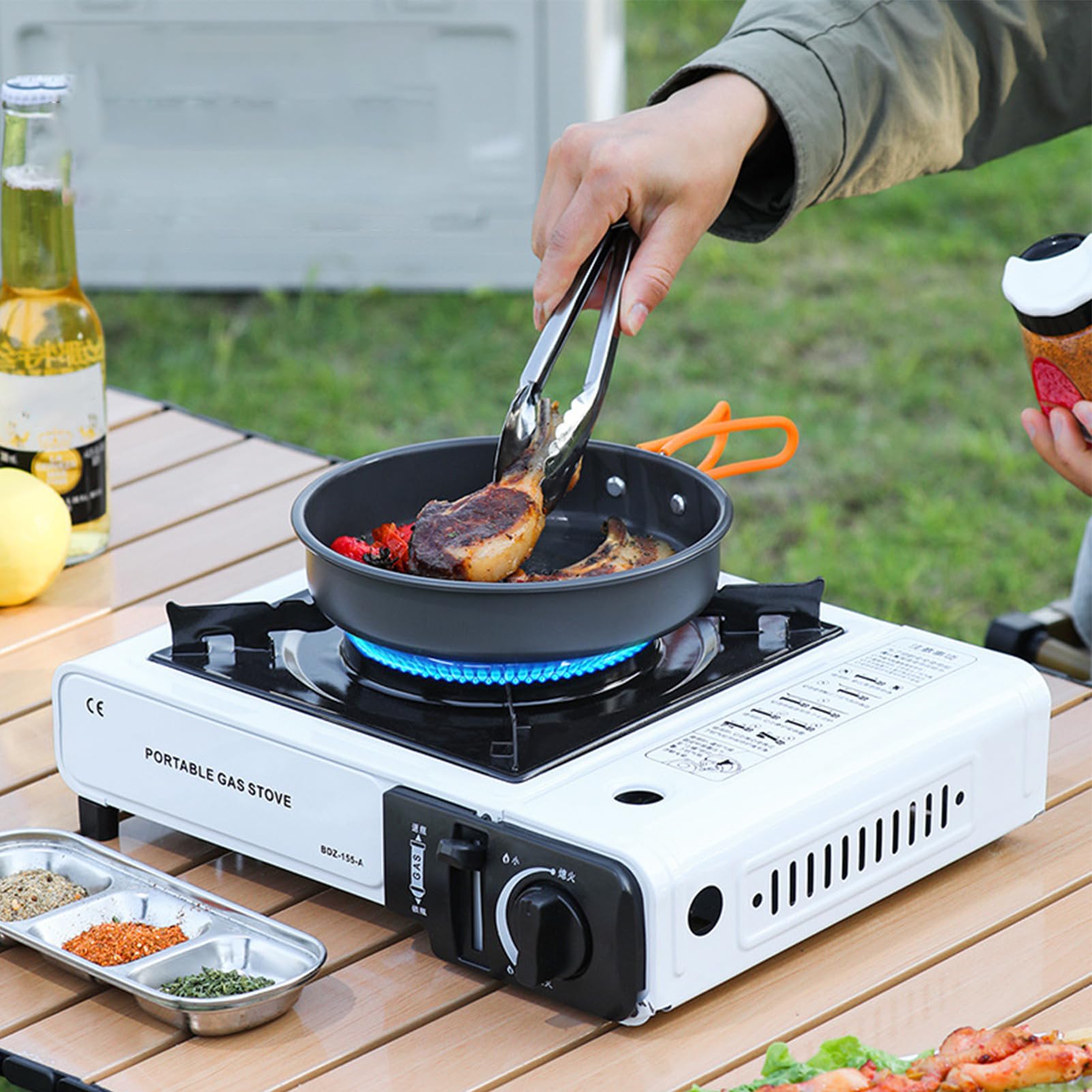 Réchaud portable camping chauffage rapide et résistant à la chaleur de | Brûleur Réchaud Camping Extérieur randonnée avec sac à dos, feu de camp, patio, cuisine