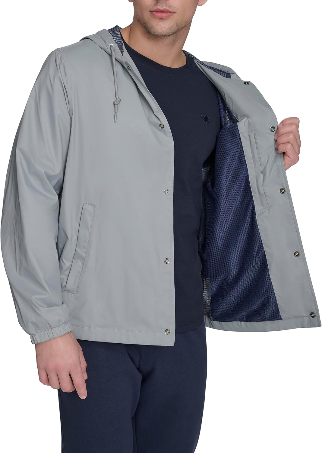 Champion mens Hooded Coaches Rain Jacket - Image 7