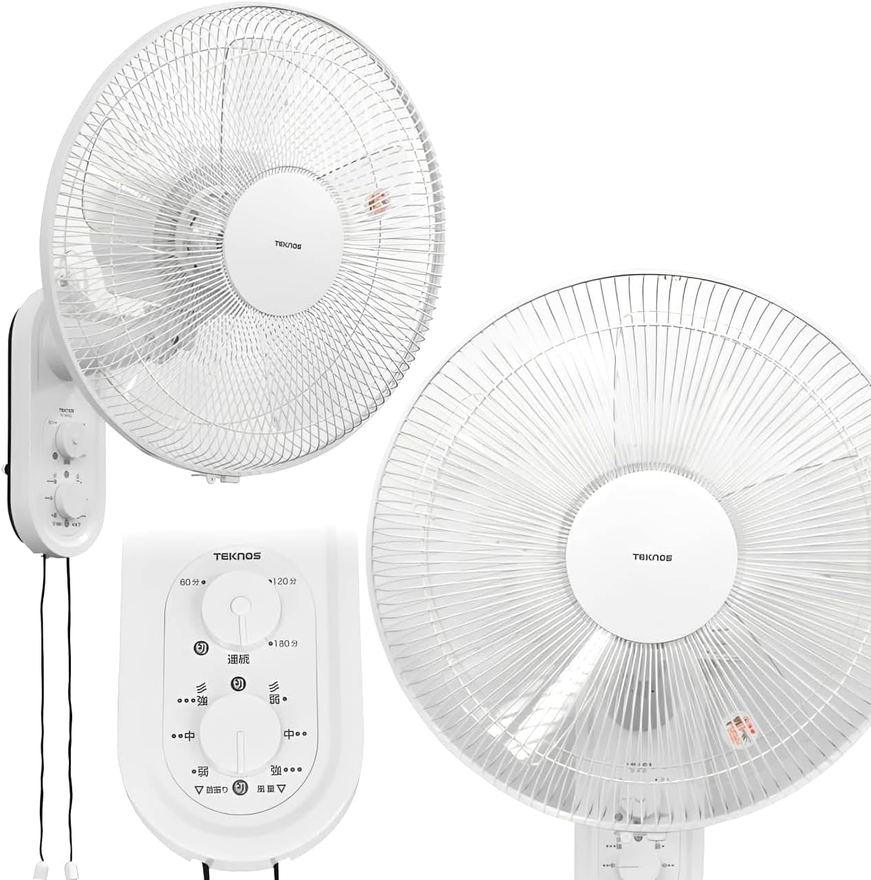 壁掛け扇風機 ひも式 【 40cm 5枚