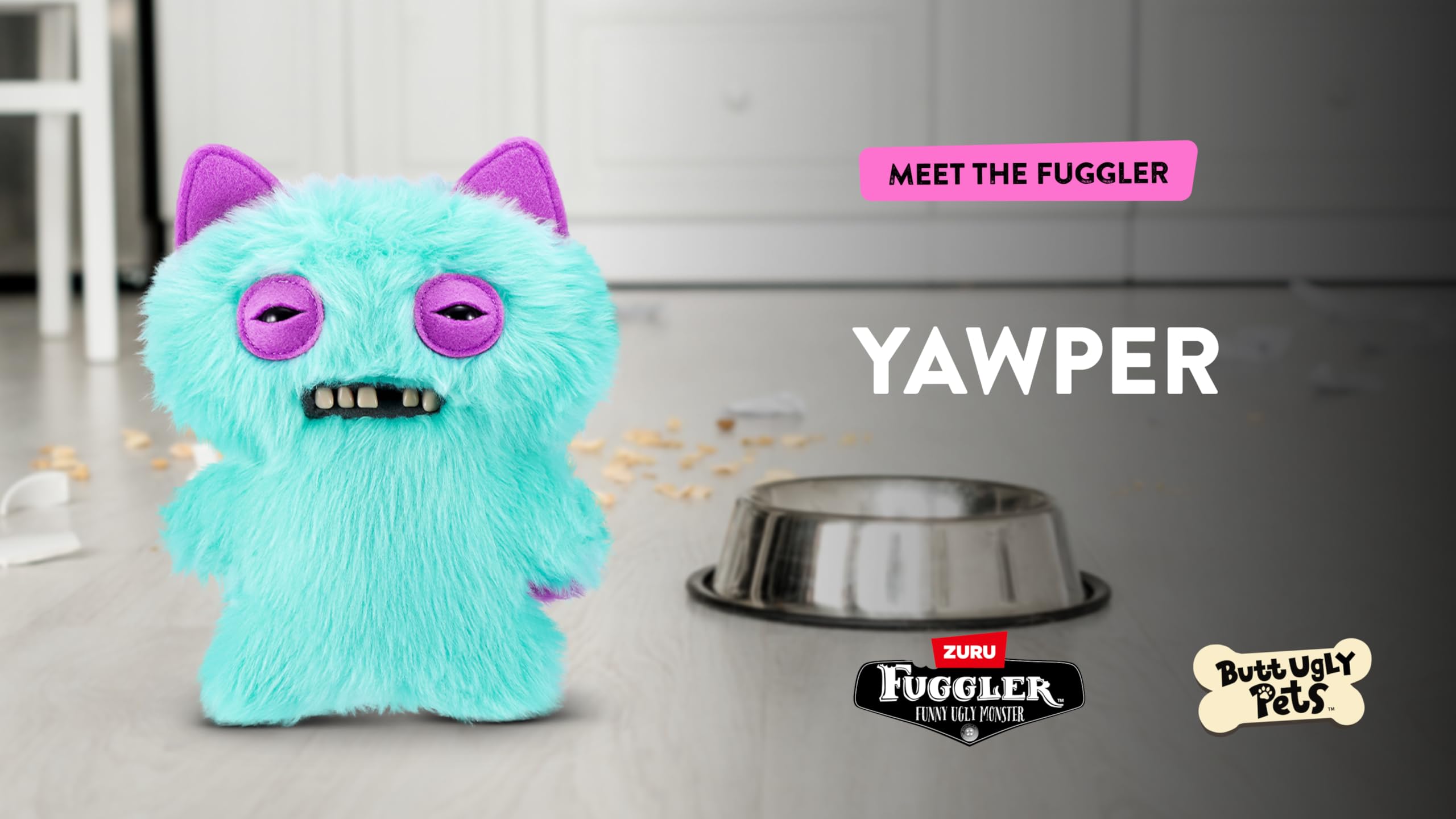Fuggler -BUTT UGLY PETS 23 cm SERIA 1-PLUSH 2 PK(Podejrzany lis - Pomeranian i Pan Buttons - Złoty Reiver)