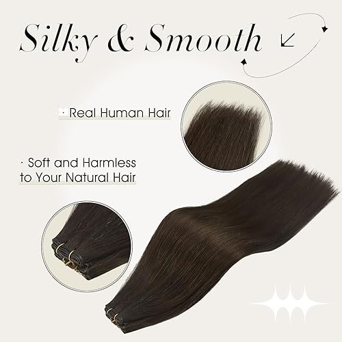 Miniatura 3 de Full Shine Extensiones de cabello humano Remy para coser, atadas a mano, extensiones de cabello humano Remy, extensiones de cabello humano Remy para