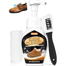 Suede Shoe Cleaner, No-Rinse Suede & Nubuck Cleaner Removes Dirt & Stains, Shoe Cleaning Kit for Suede, Boots, Sneaker