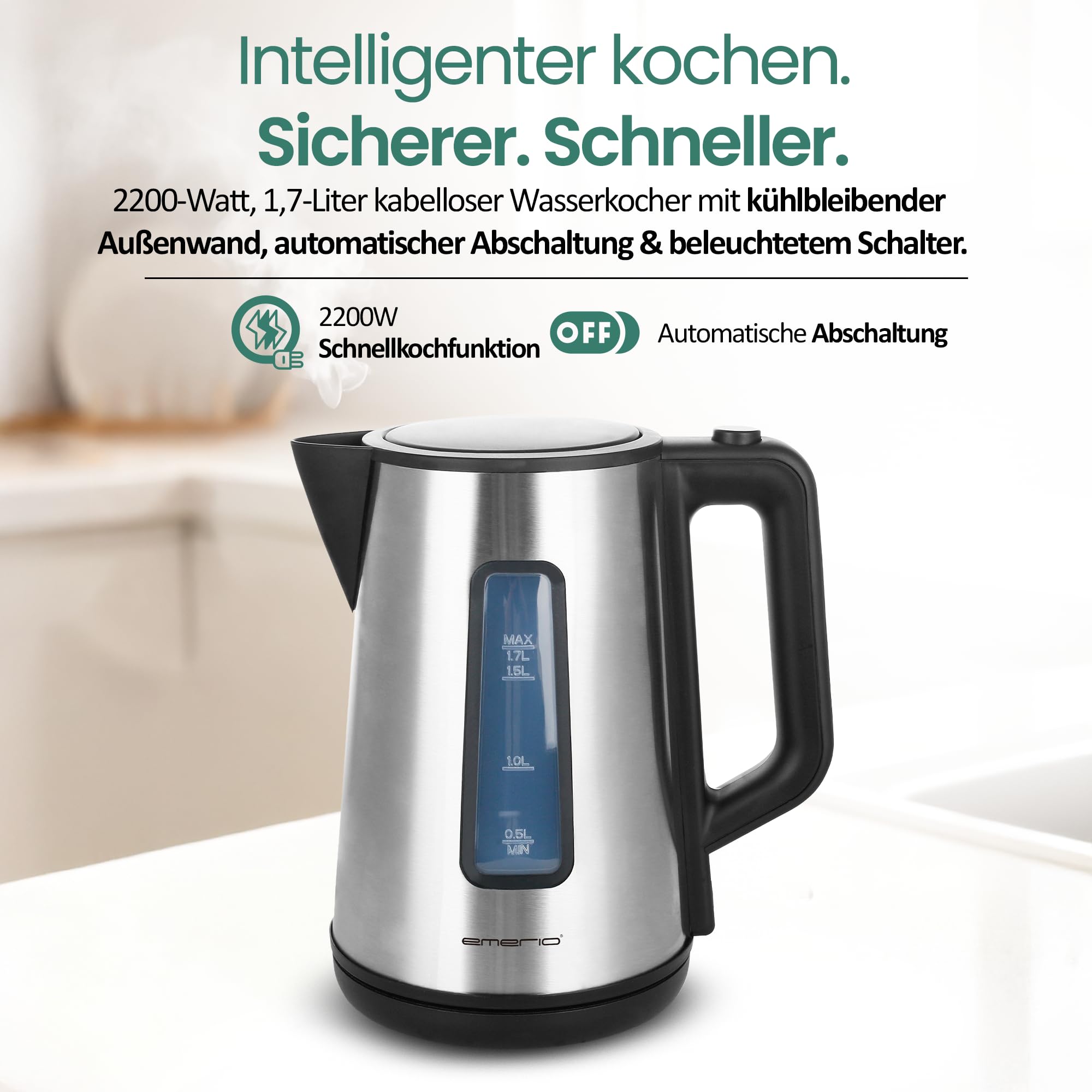 Midea Waterkoker met temperatuurinstelling (40, 60, 70, 80, 90