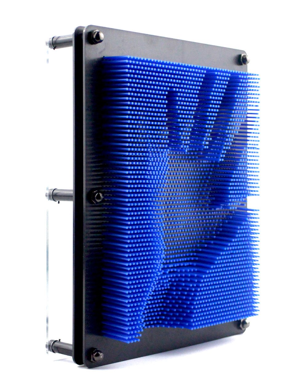 Aideal Pinart Spielzeug 3D Eindruck Skulptur Nagelbrett Spielzeug Stress Reduzieren Büro Gadgets Intelligenz Spielzeug für Kinder&Erwachsene, 25,5x21x5,7cm (Blau)
