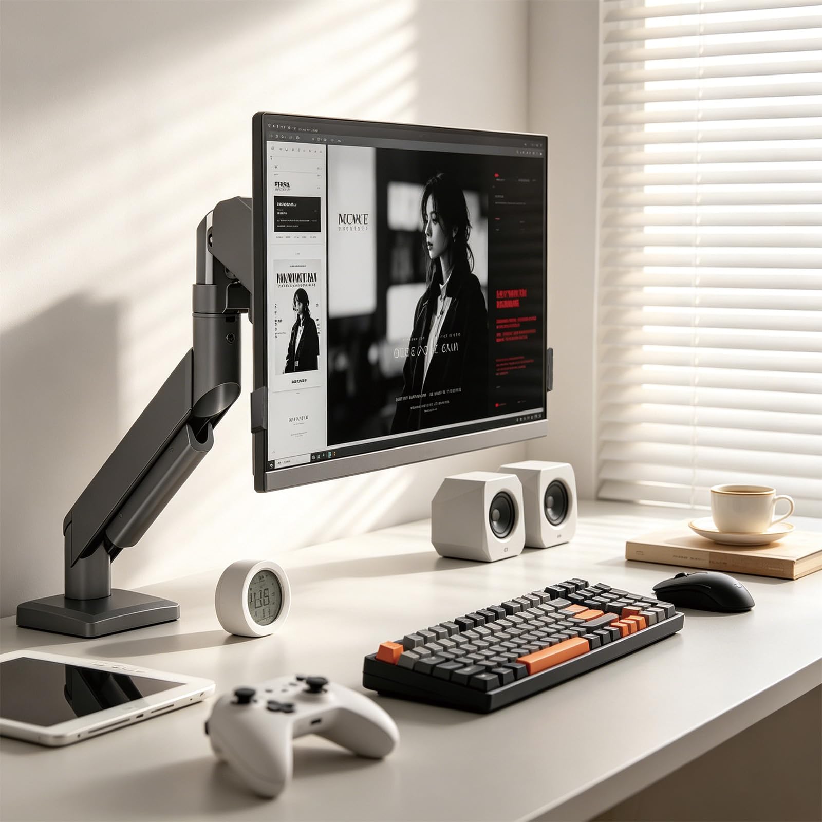 Supporto regolabile 2 in 1 per laptop | Supporto da scrivania per computer portatile da 11-17" e monitor da 17-32", supporta fino a 10 kg