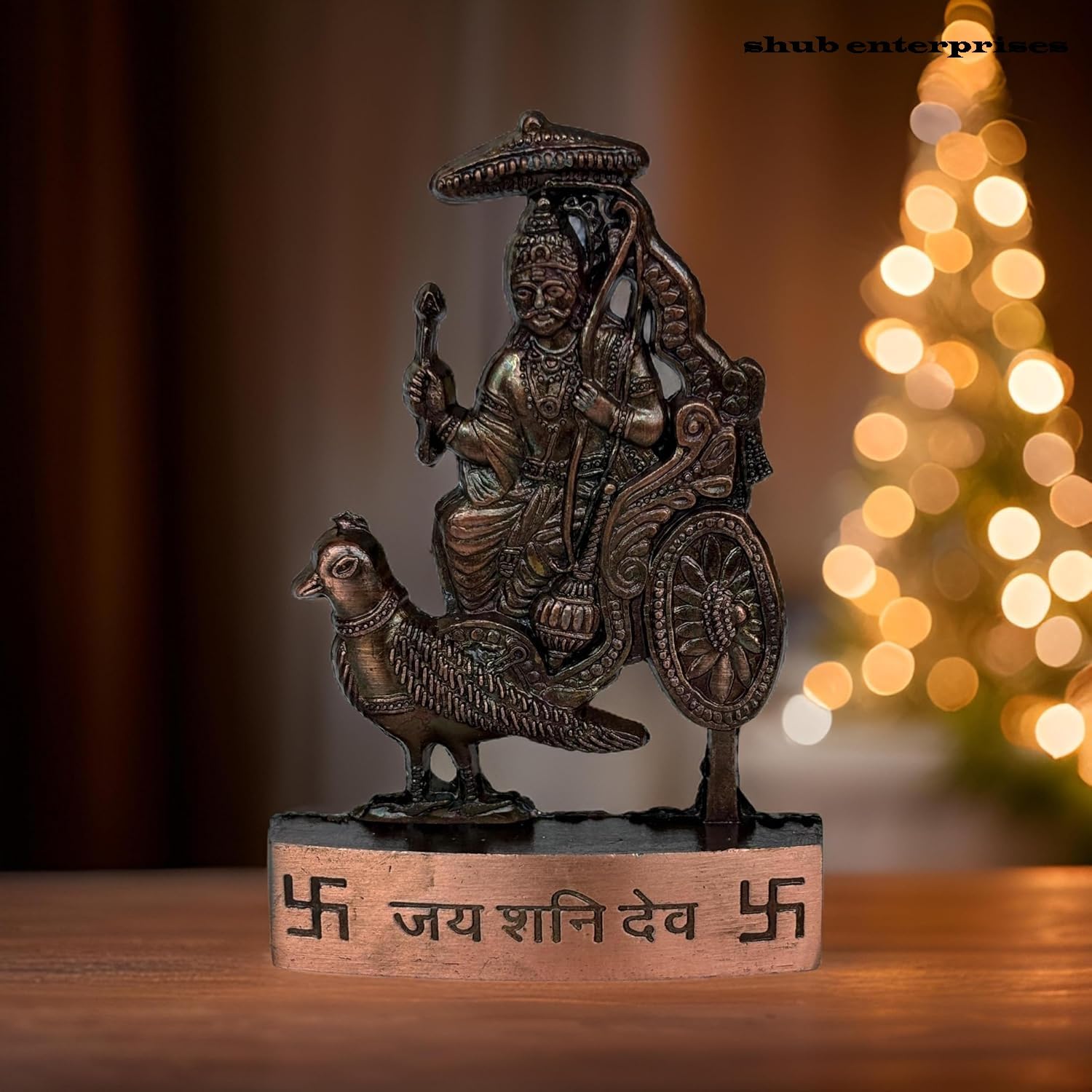 Lord Shani Dev Idol - Handmade Metal Statue -7
