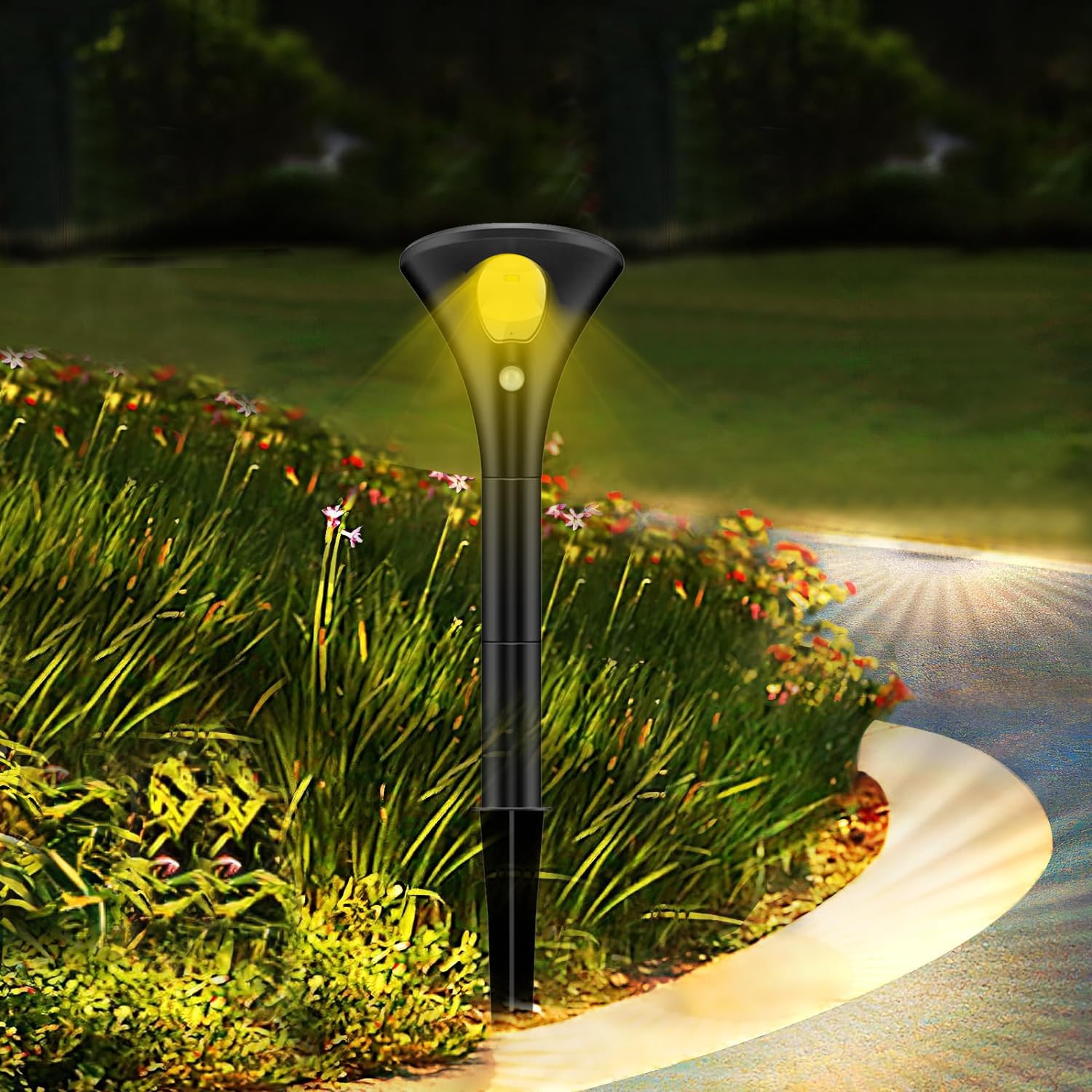 GIGAWATTS GW-181 Solar Spike Light 1500mAh Battery BIS Approved with 6V Panel 6000K LED Source 120° Sensing Angle PIR Sensor Outdoor Garden Stake Lamp for Yard Pathway Patio Decor (1Pc, Warm White) (B0CK5W9QMF) Amazon Price History, Amazon Price Tracker