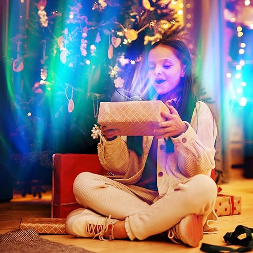 Miniatura 6 de RUISHINE Proyector de galaxia Aurora proyector de luz para dormitorio, luz nocturna para niños, lámpara LED de techo con temporizador y aplicación,