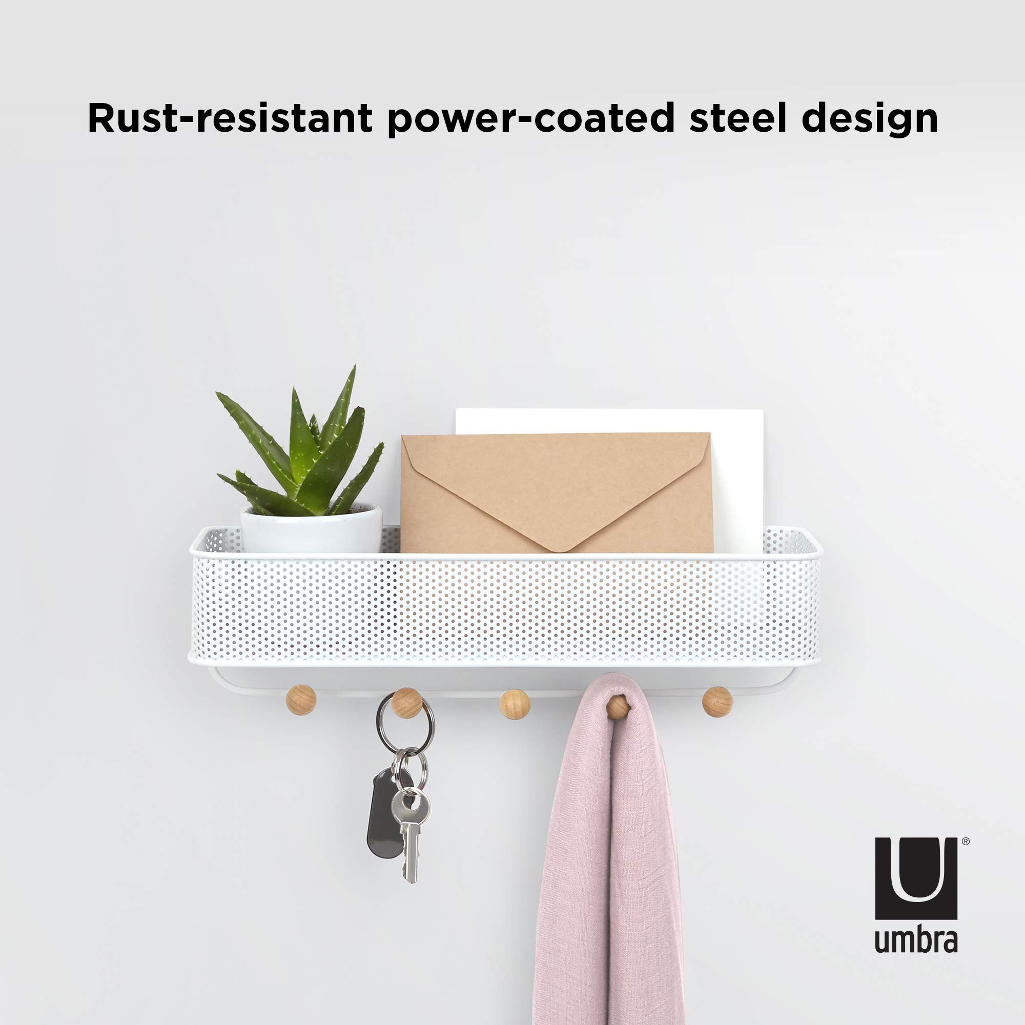 Umbra Estique Organizador multifuncional, Acero, Blanco